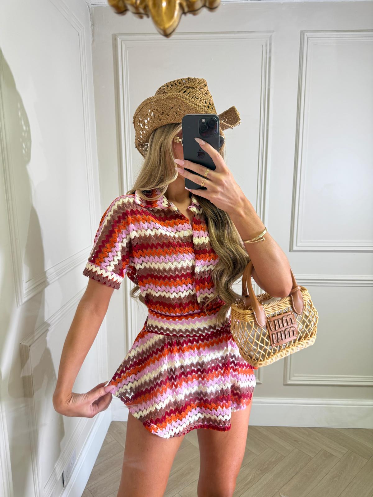 Pattern two piece - red