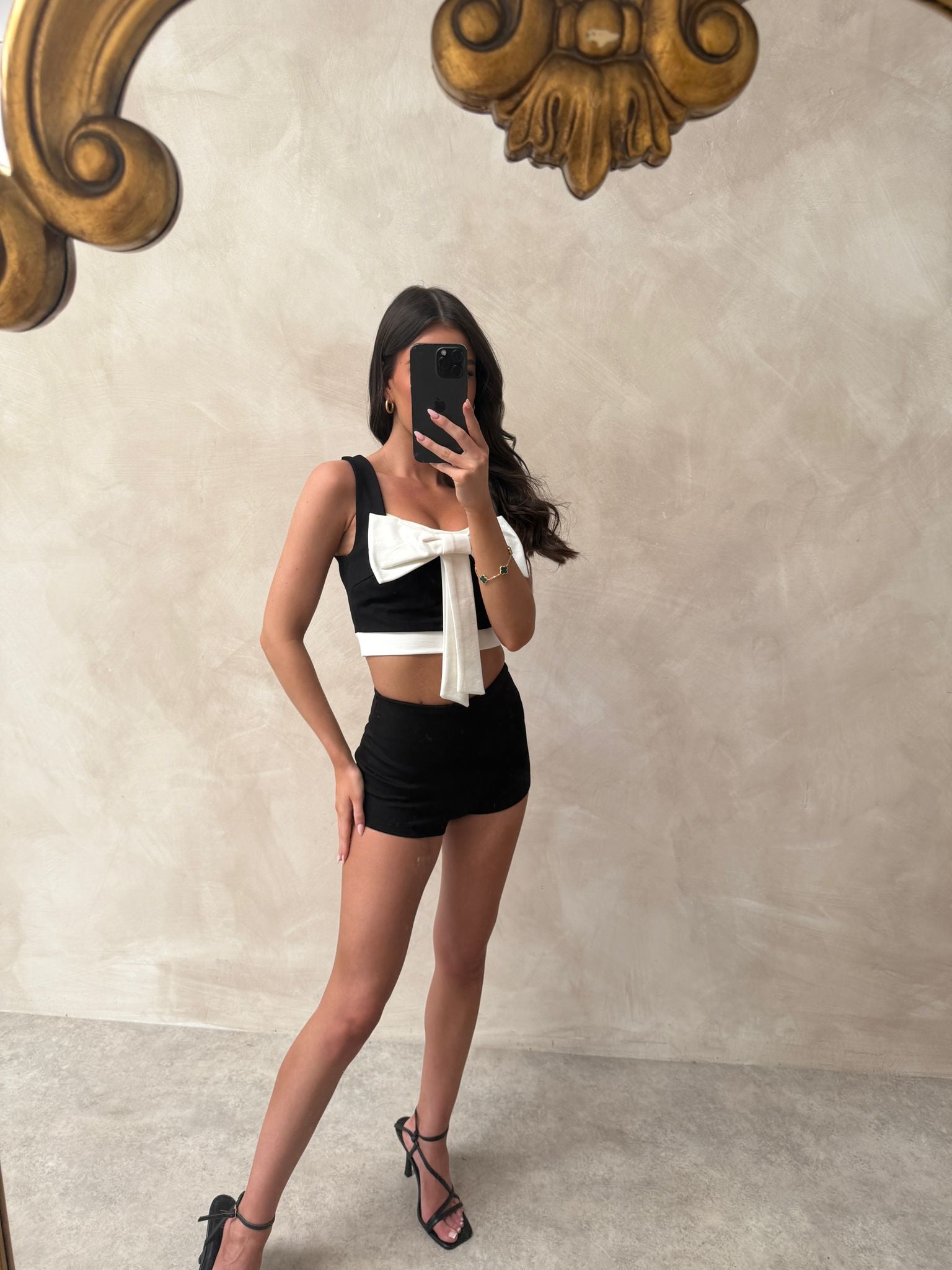 Black Short Bow Co-Ord