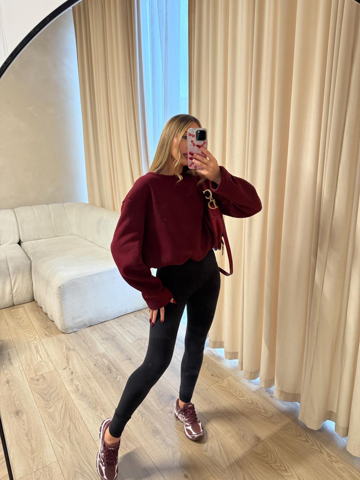 Holly Sweatshirt Jumper - burgundy
