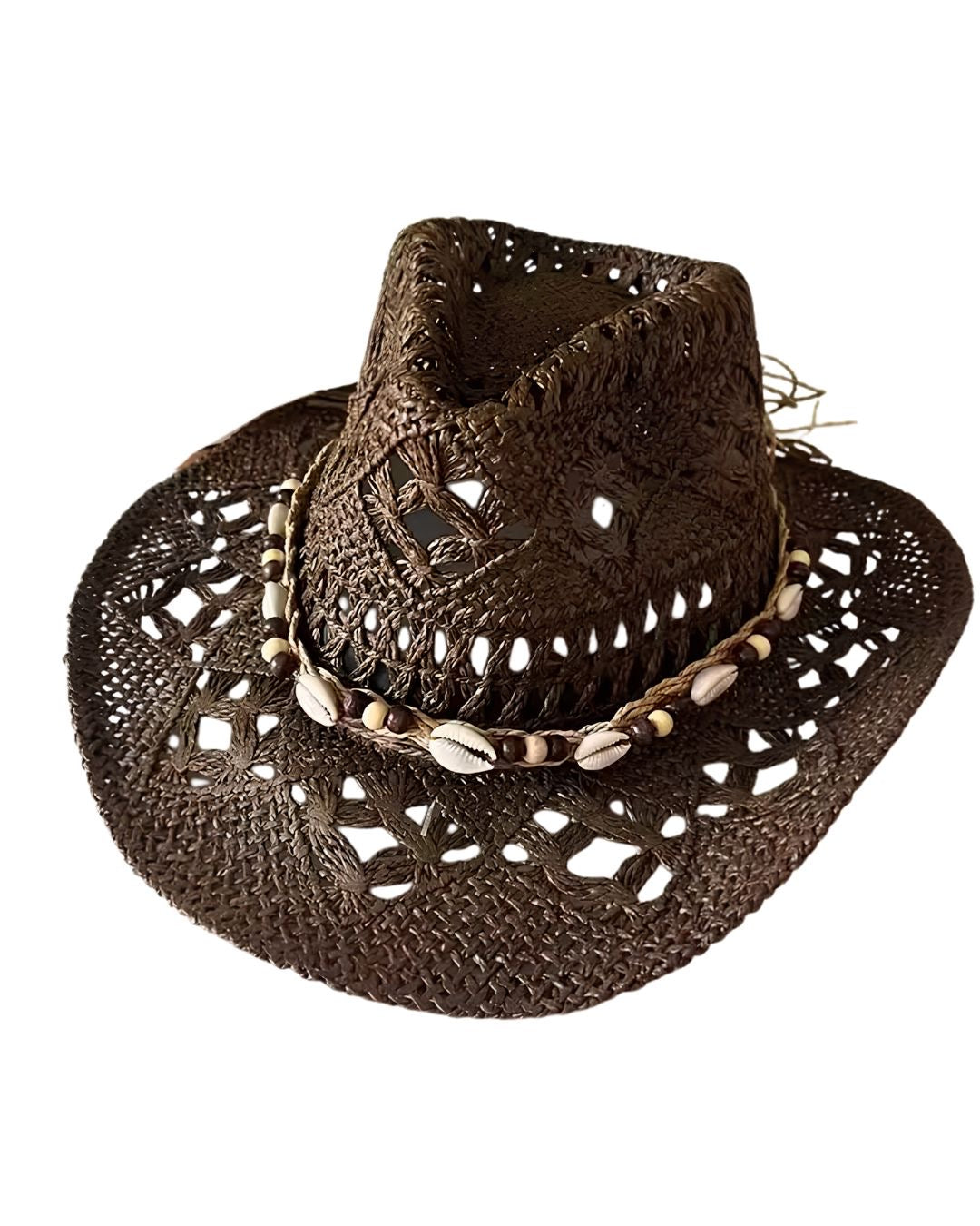 Straw cowboy hat - brown