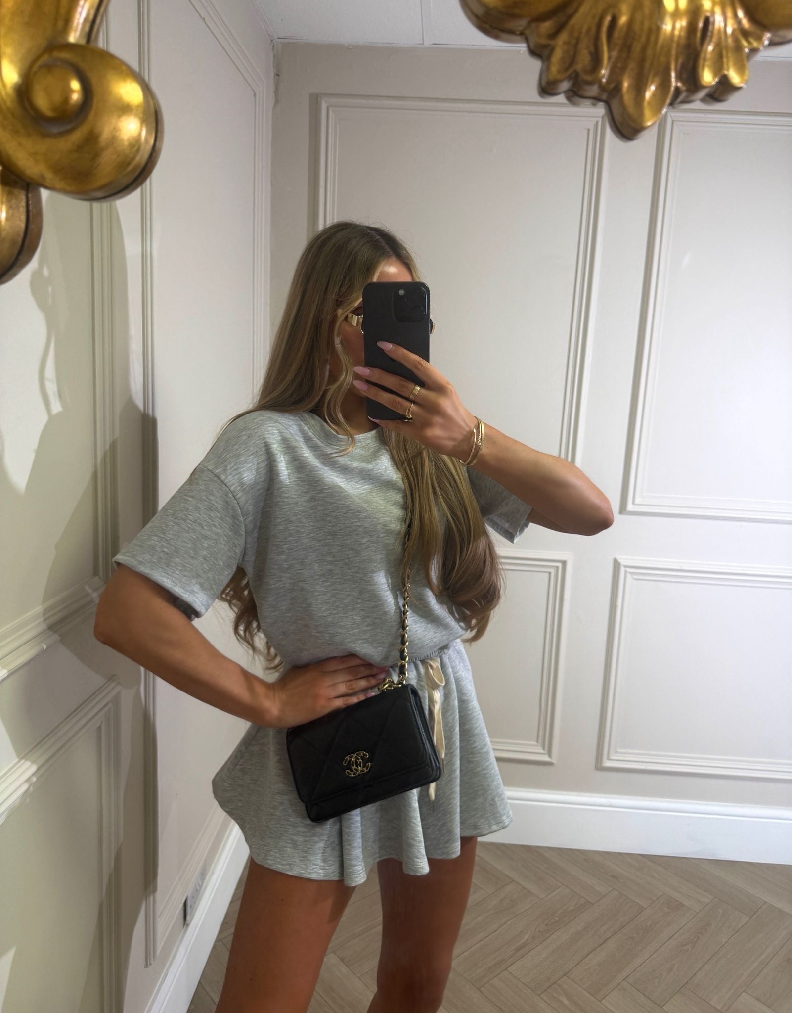 Jersey short set - grey