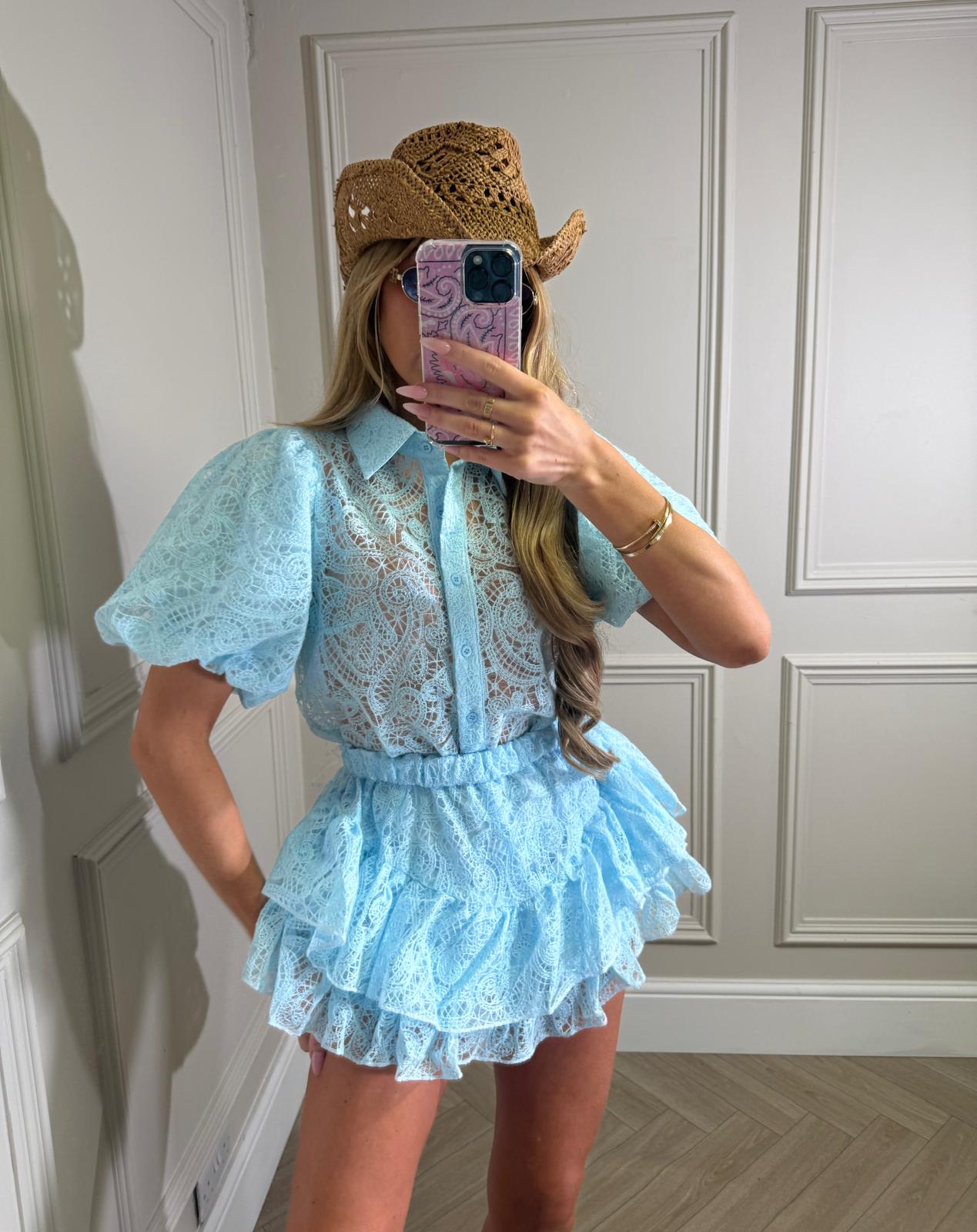 Vivian crochet co-ord - blue