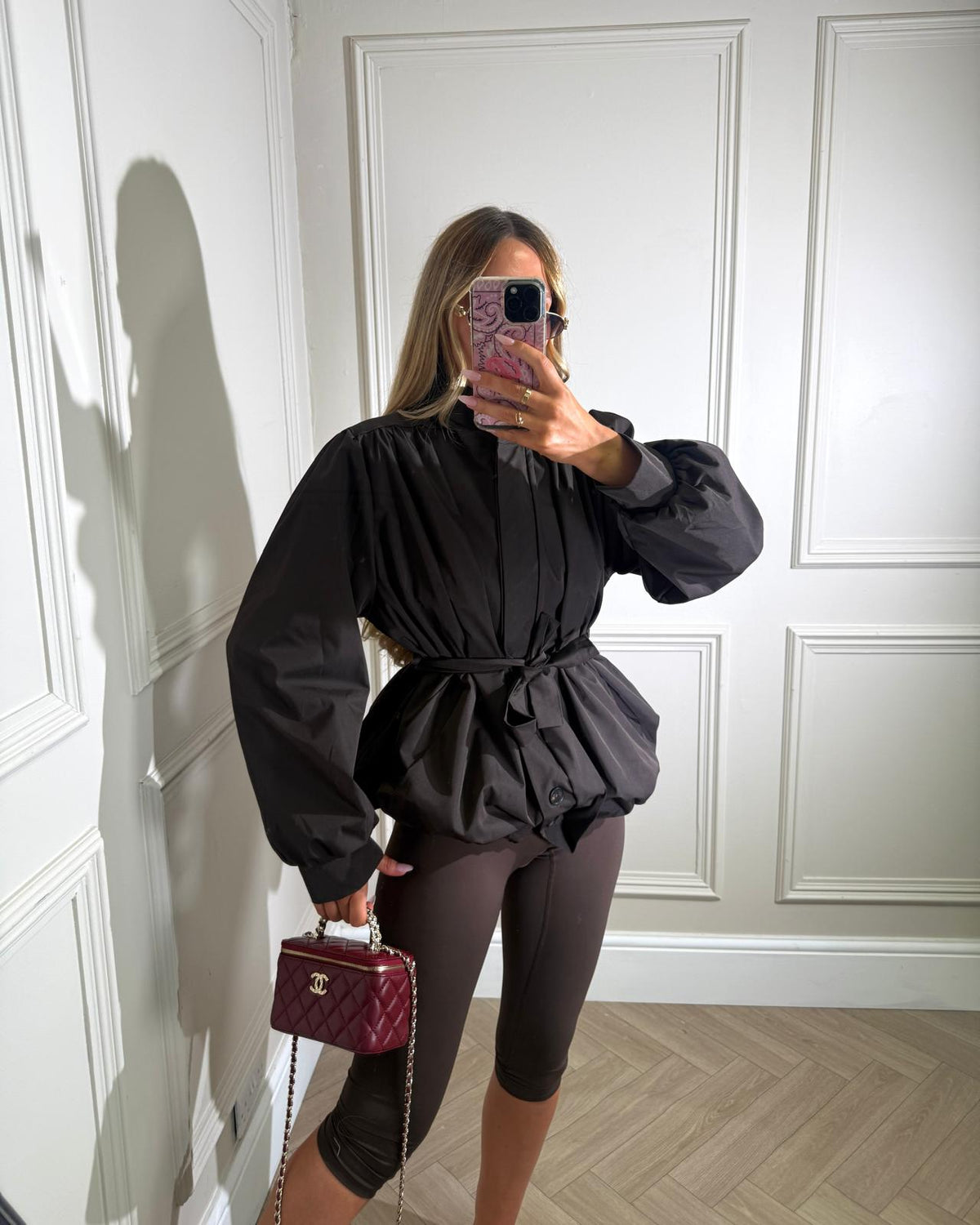 Belt trench jacket - chocolate