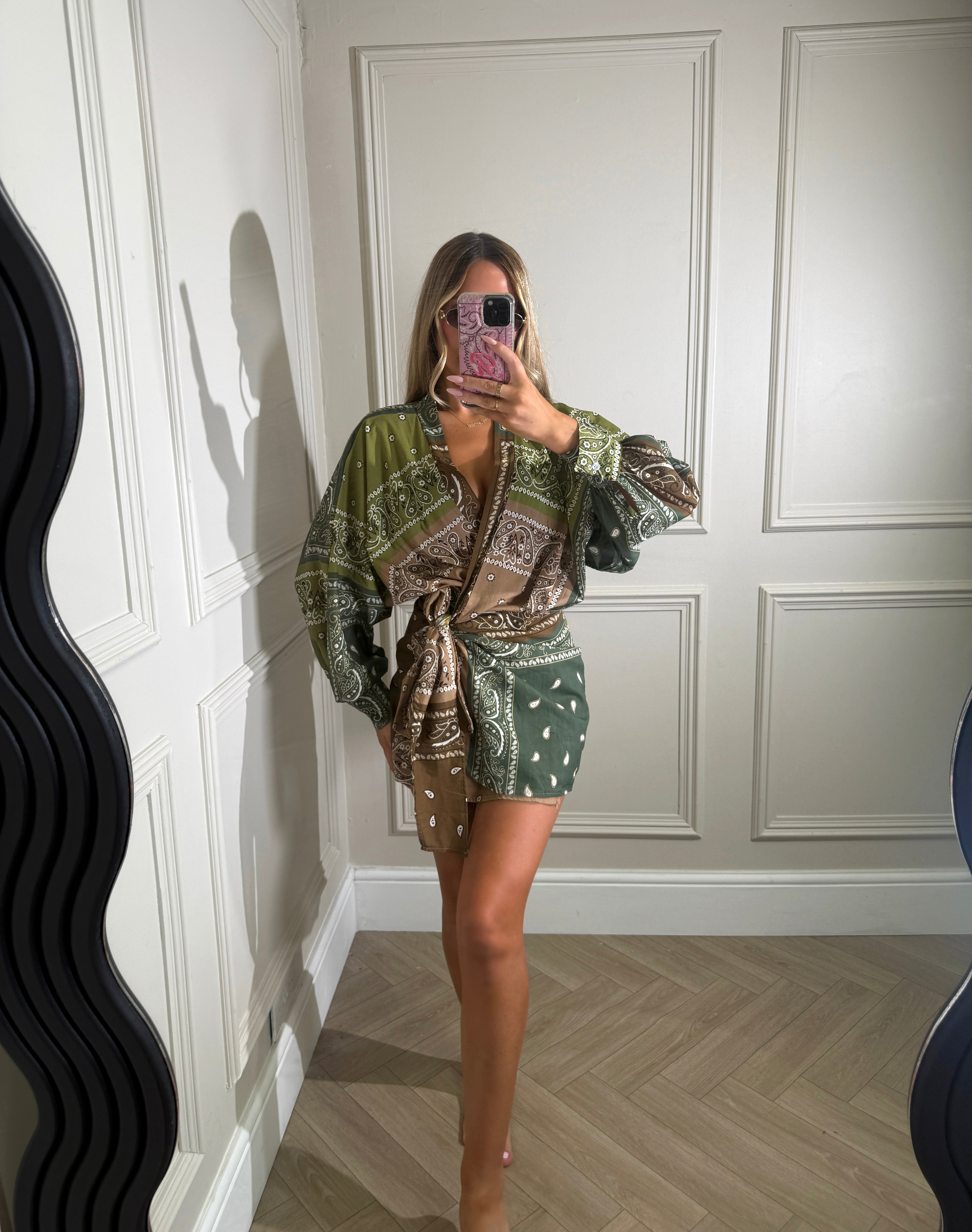 Bandana dress - khaki