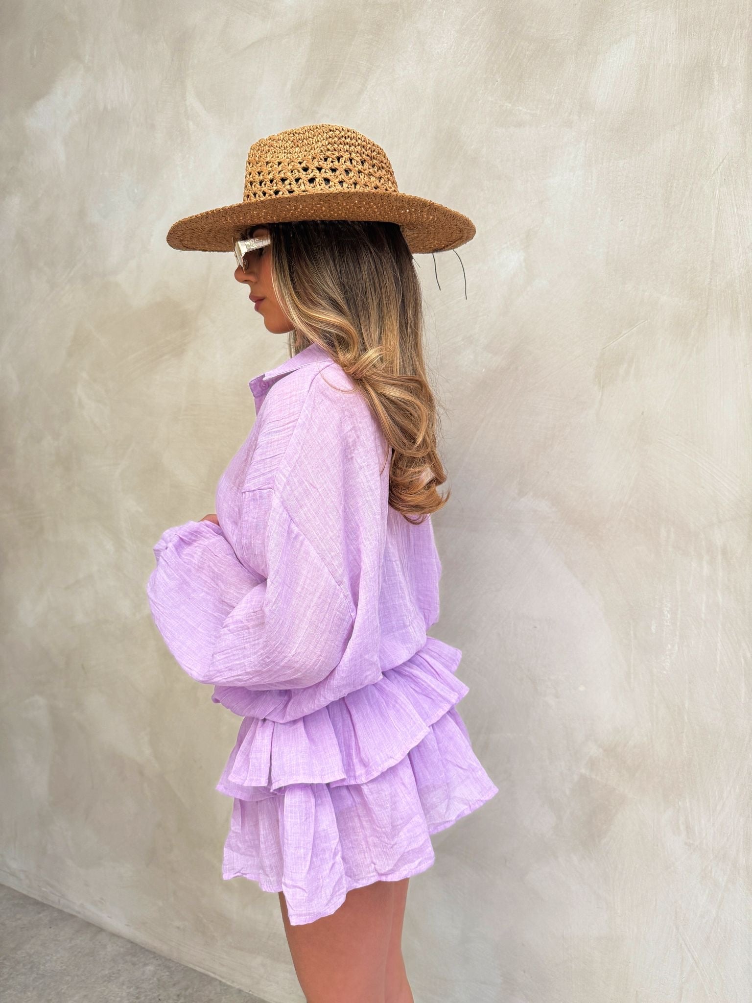 Freya two piece skort set - purple