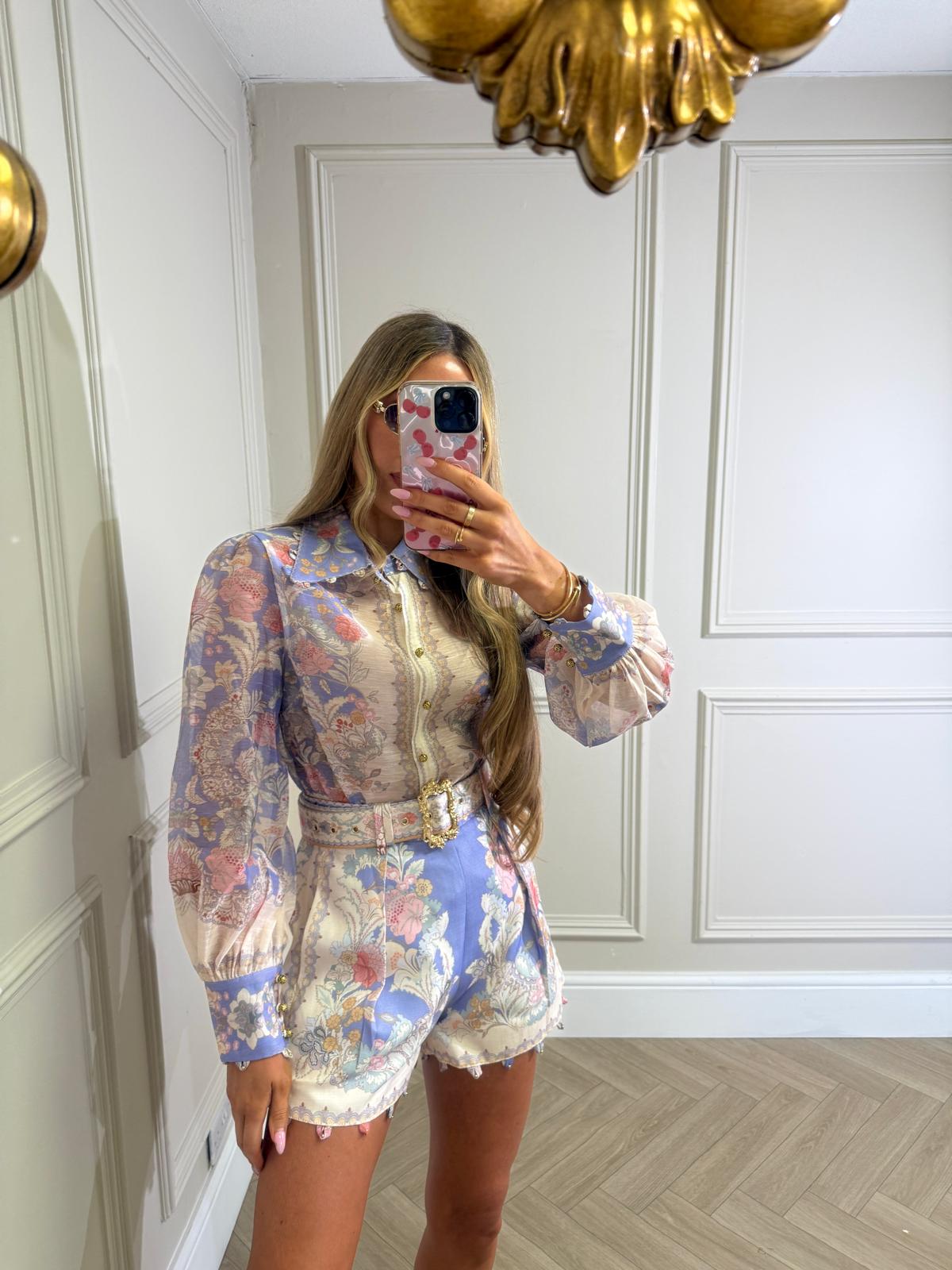 Floral collar co-ord - purple