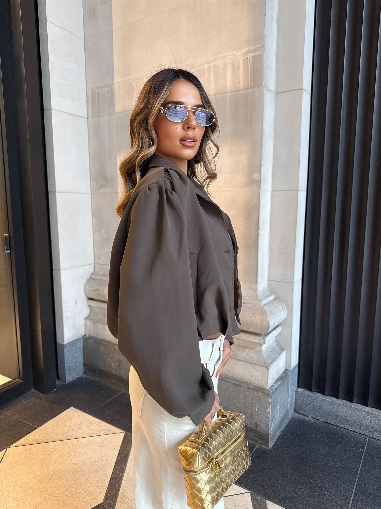 Puff shoulder jacket