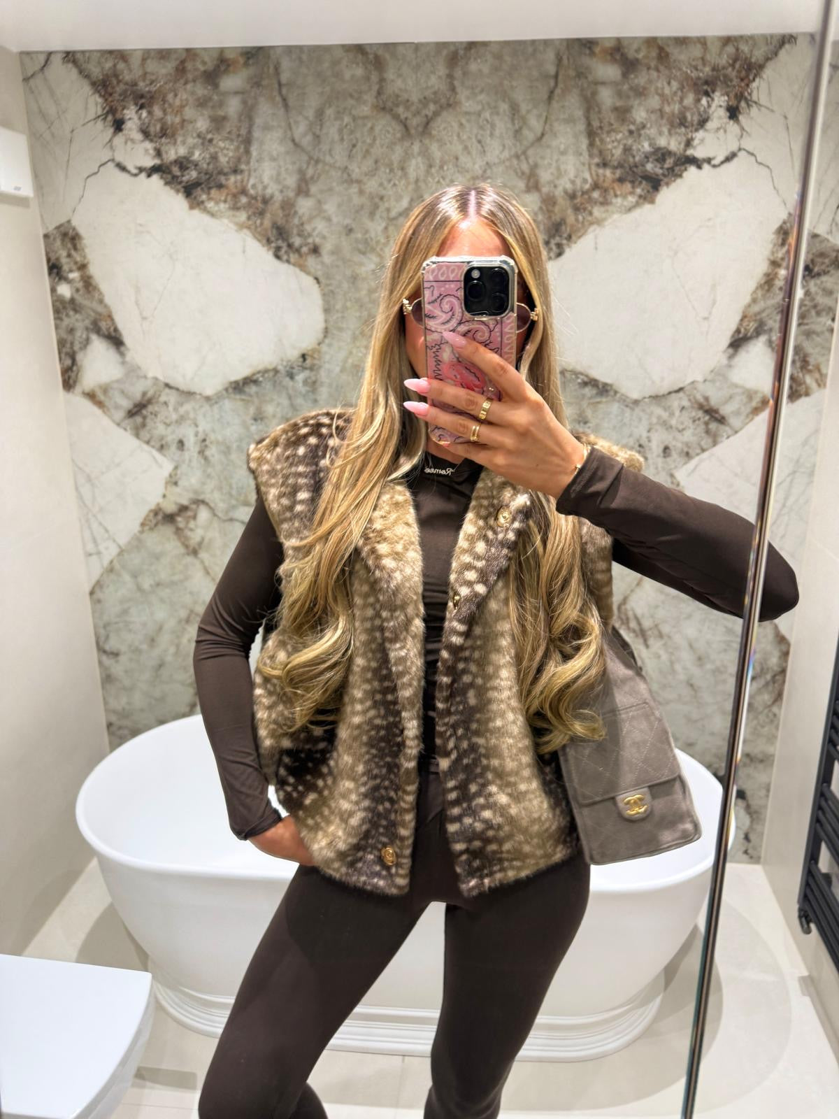Bambini gilet - brown