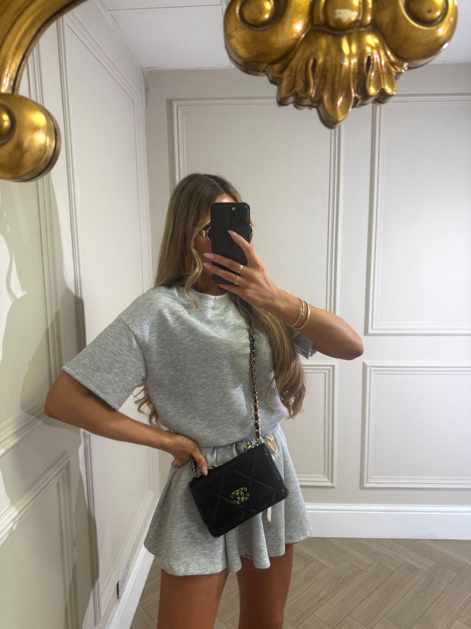 Jersey short set - grey