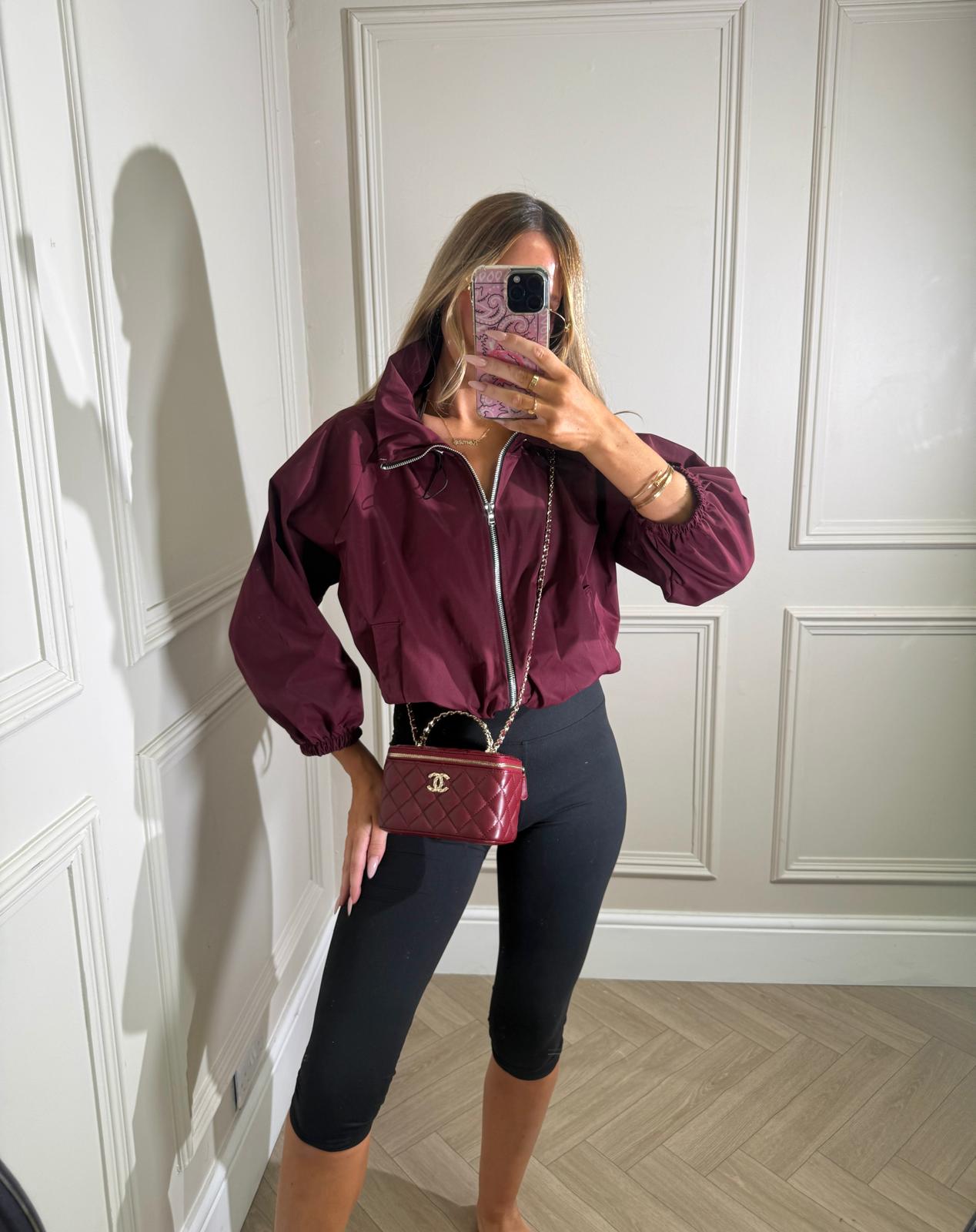 Light weight jacket - burgundy
