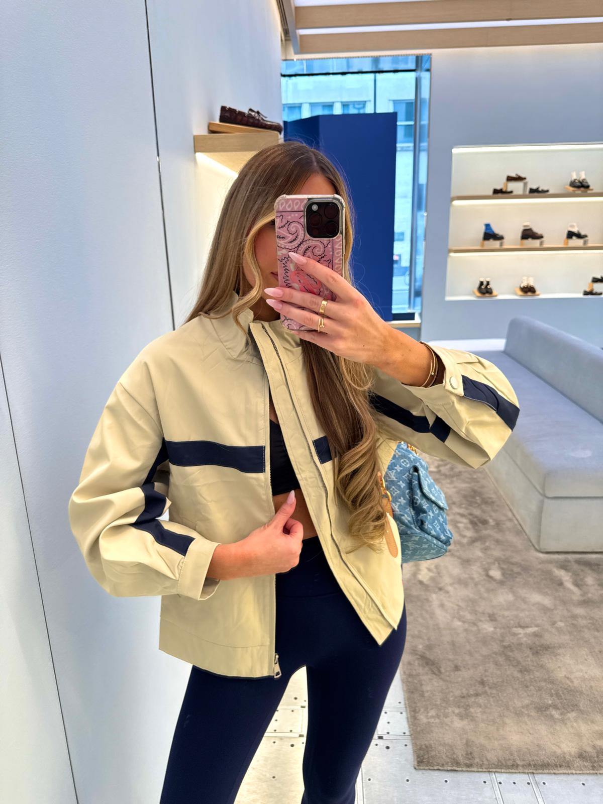 Saint Jacket - Beige with navy