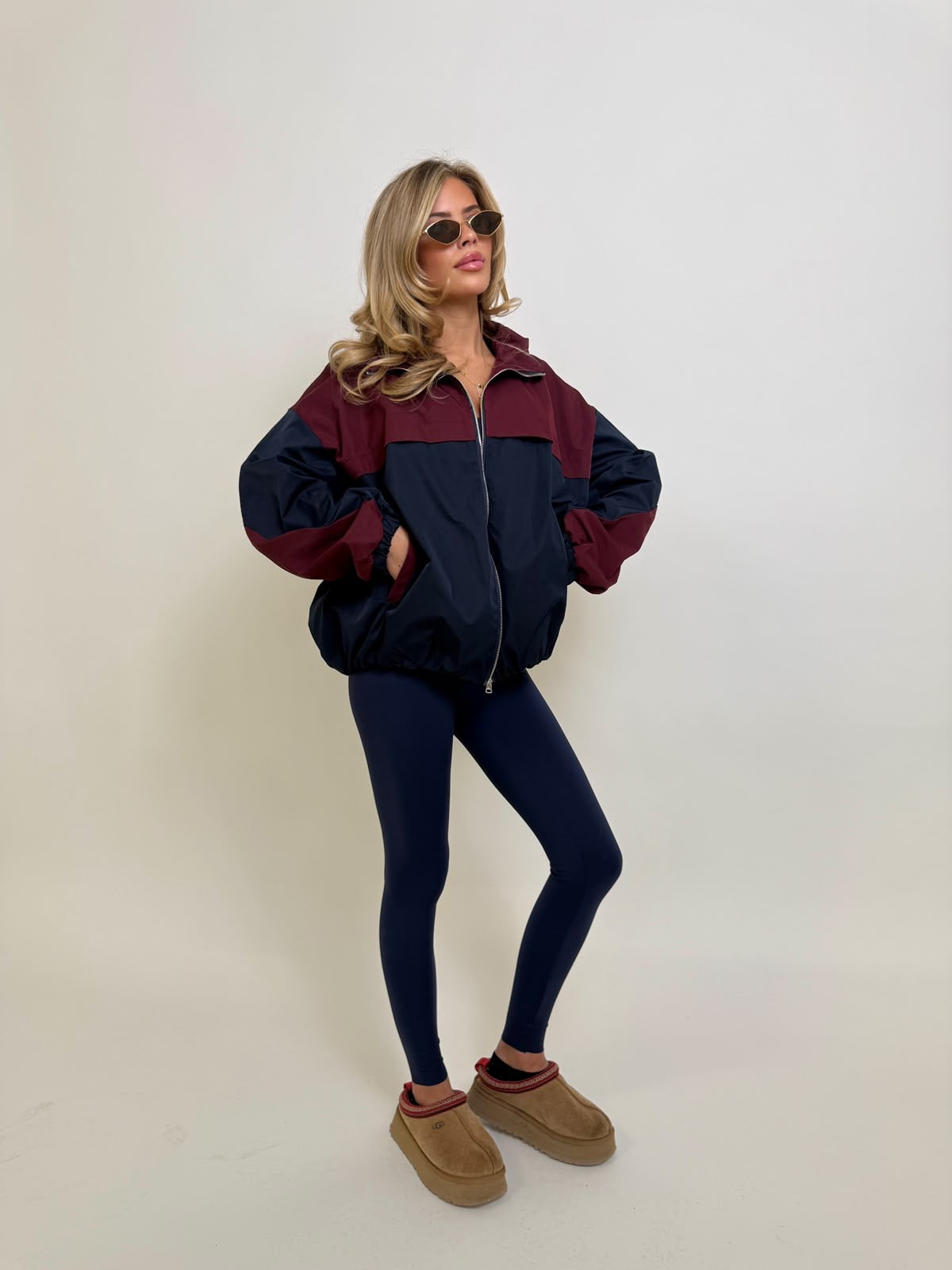 Full zip windbreaker - navy