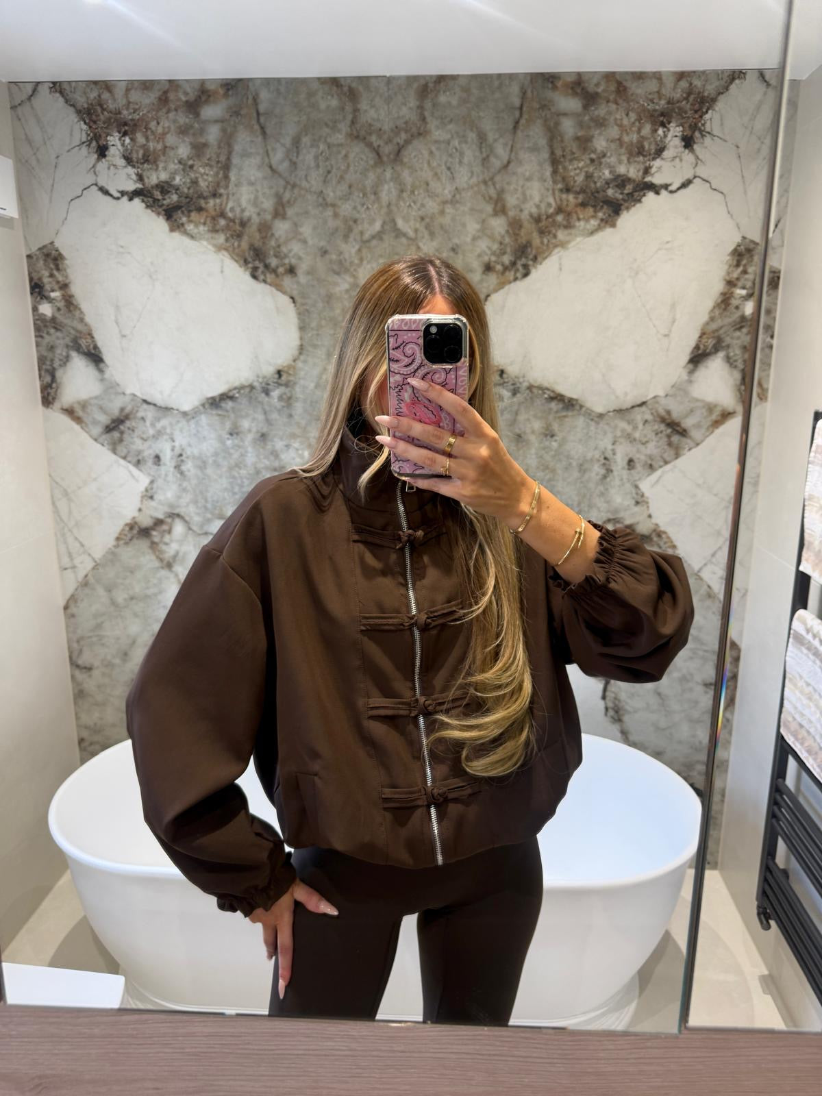 Bow light weight jacket - brown