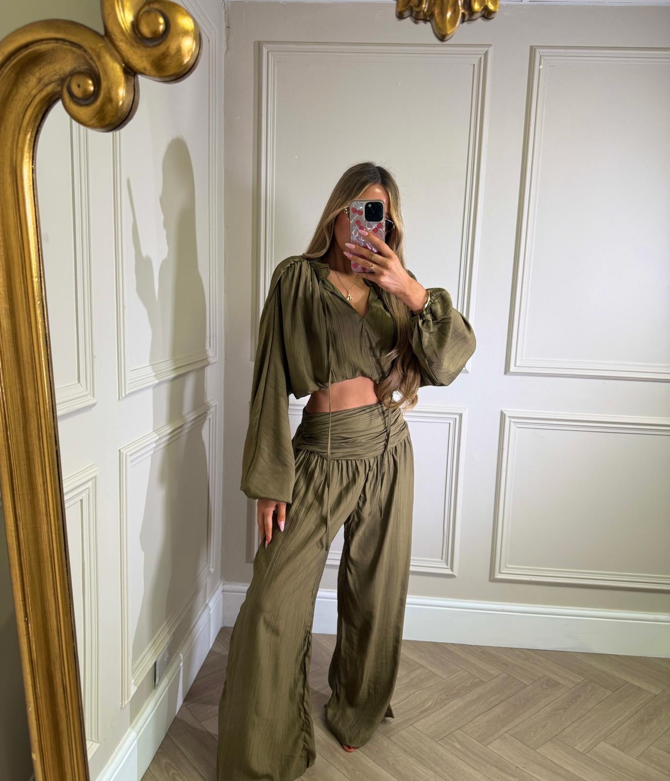 Clara linen co-ord - khaki