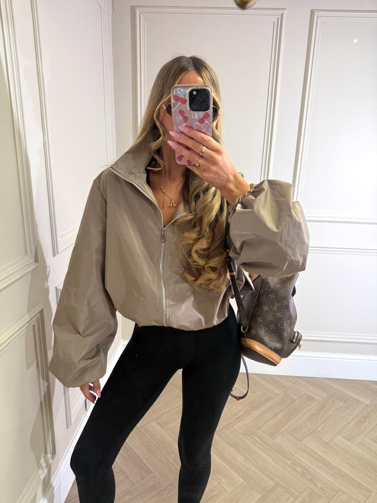 Windbreaker jacket - mocha