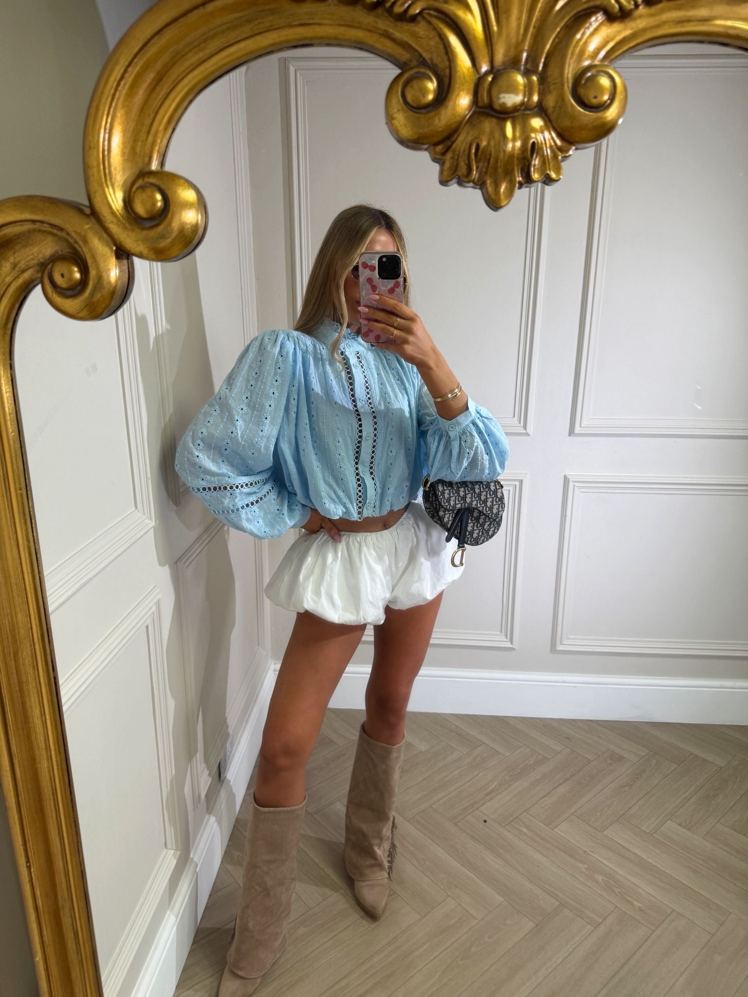 Embroidery shirt - blue