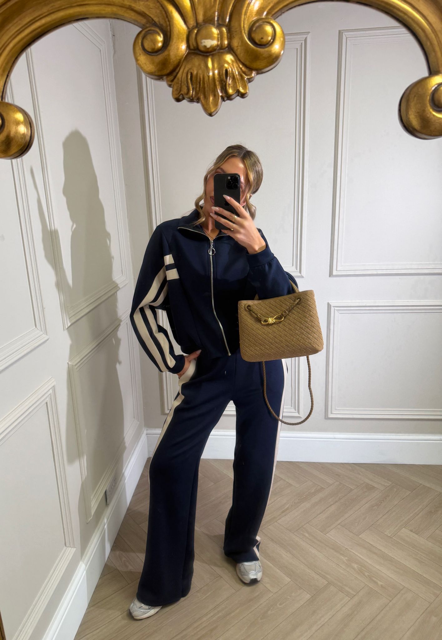 Zip panel longe set - navy