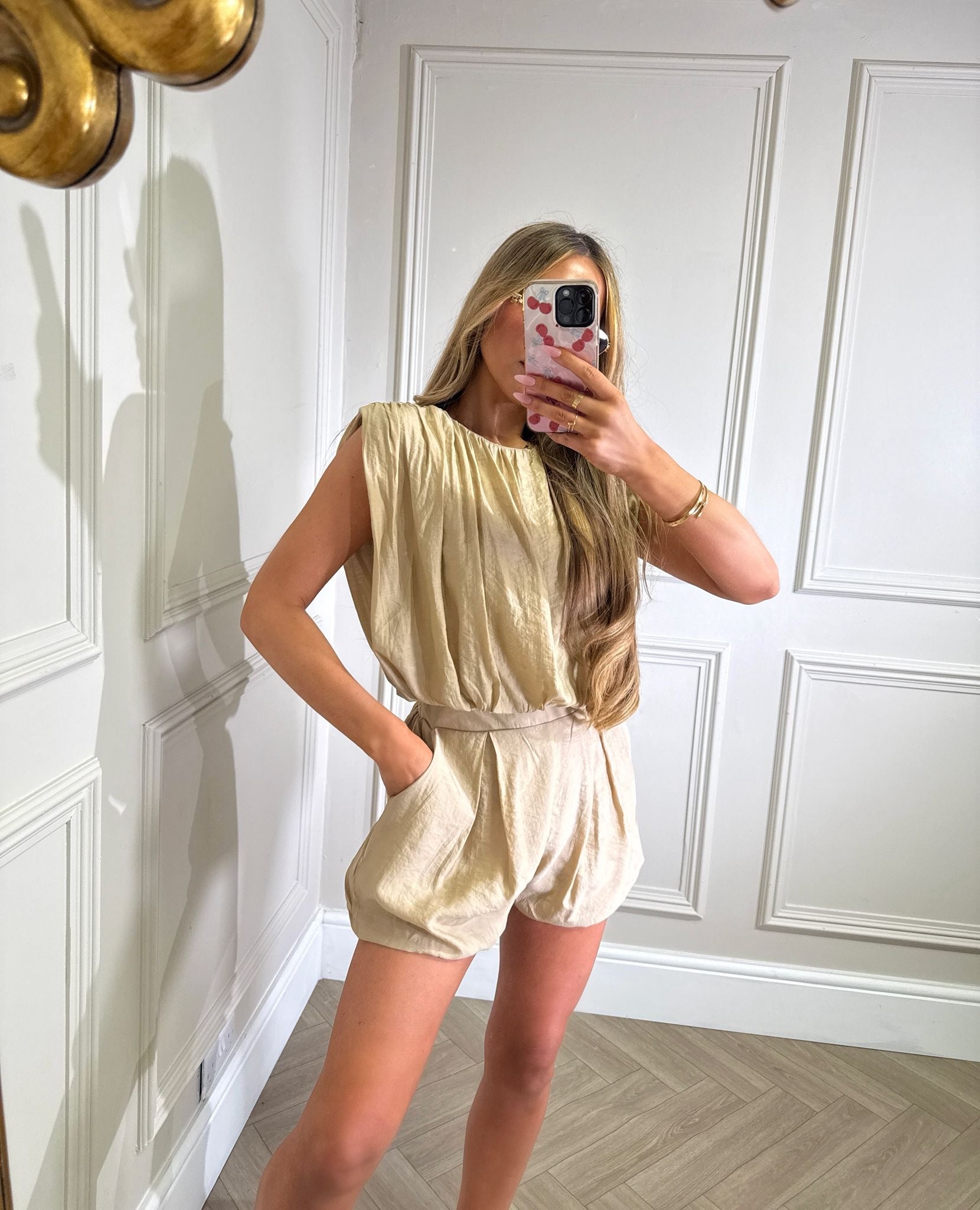 Caprice short set - beige