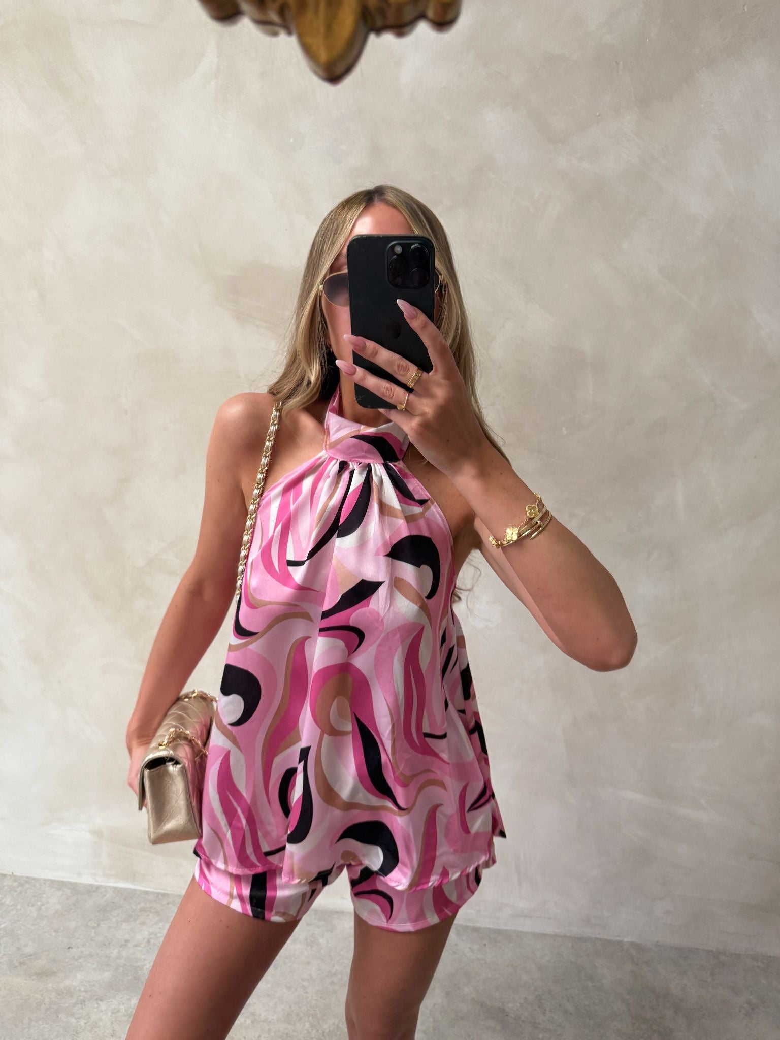 Pooch Silk Co-Ord - pink