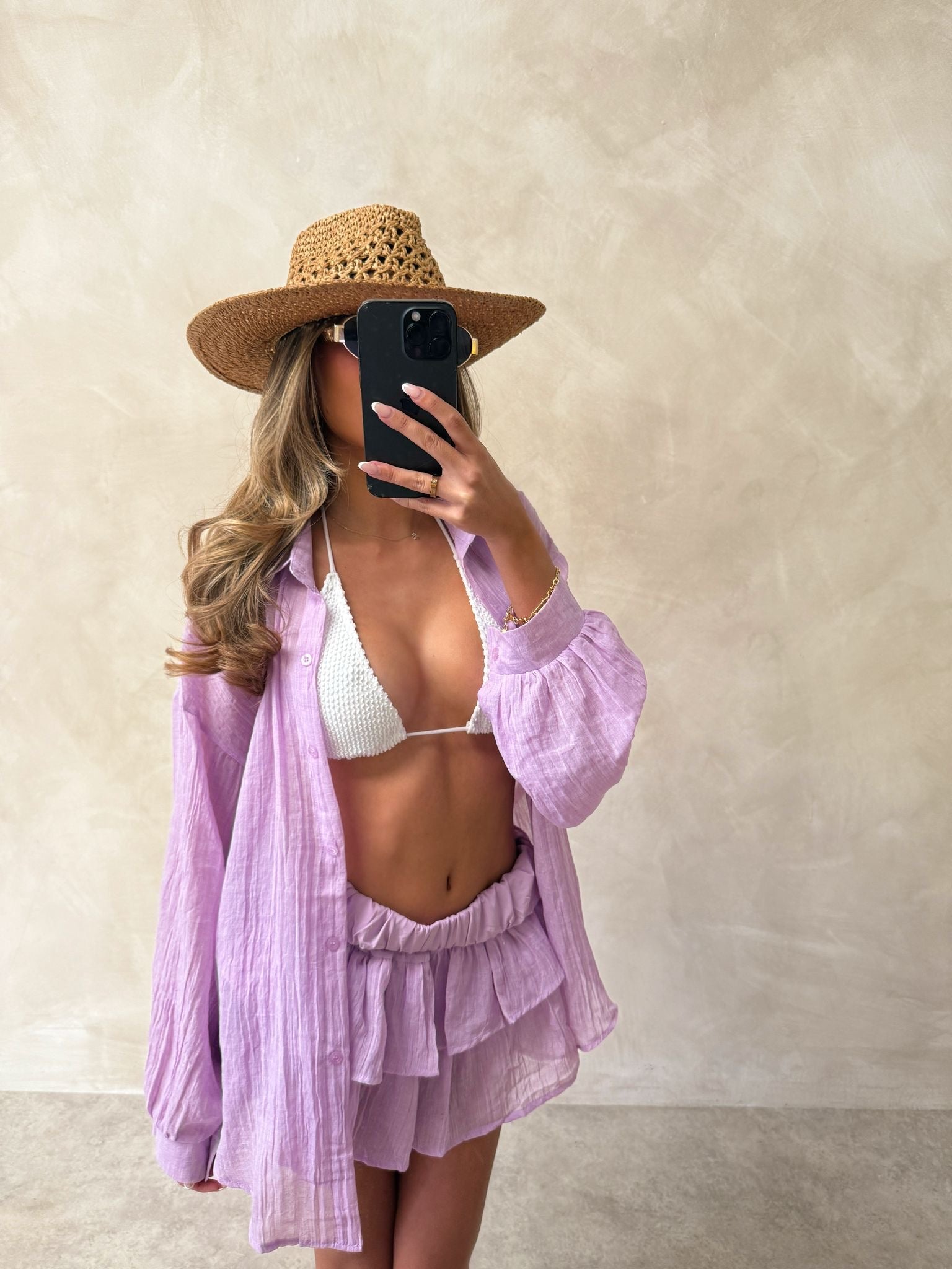 Freya two piece skort set - purple
