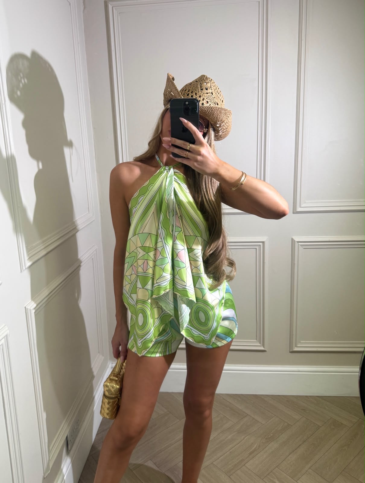 Ellie halteneck set - green