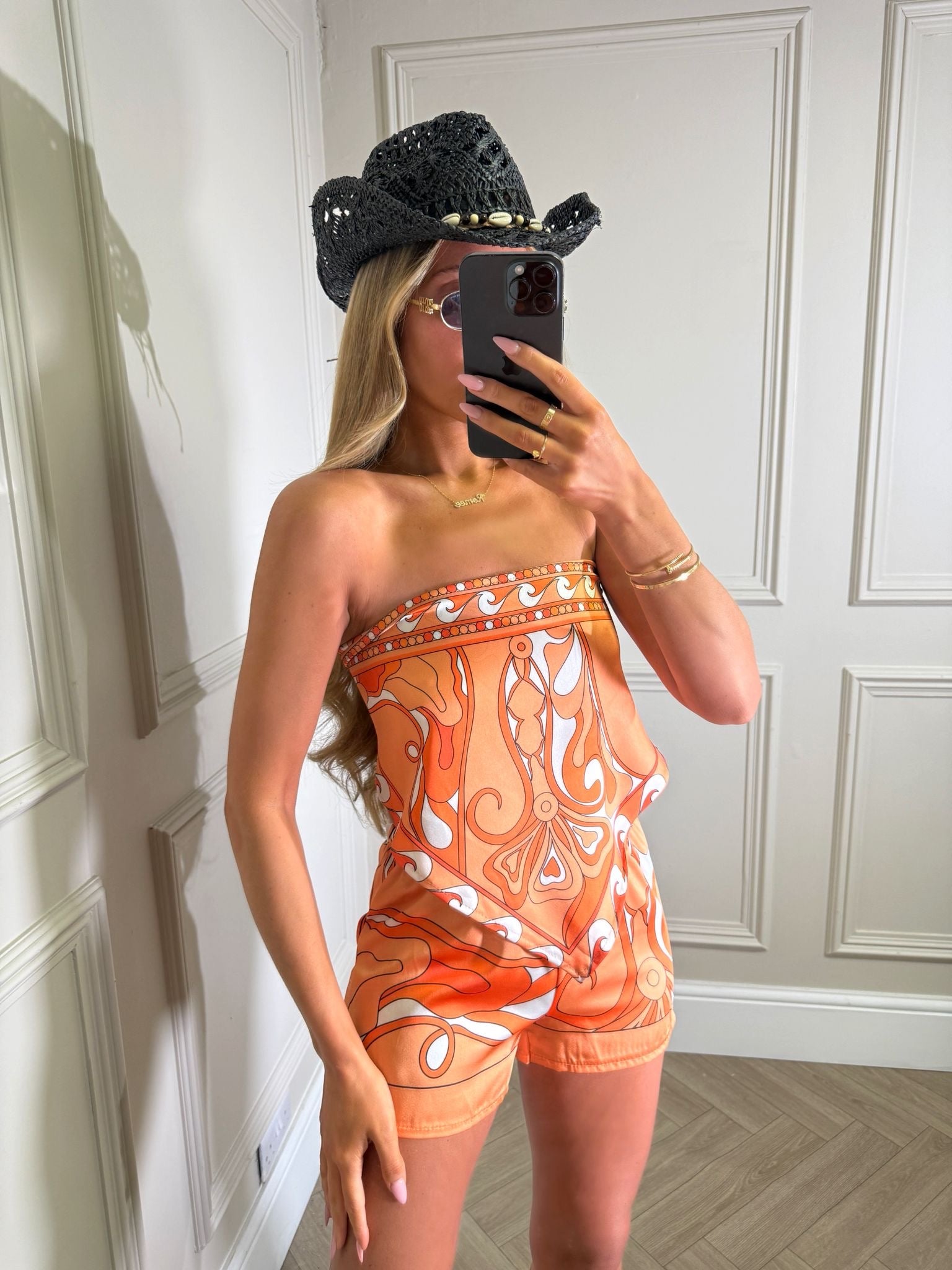 Gigi print co-ord - orange