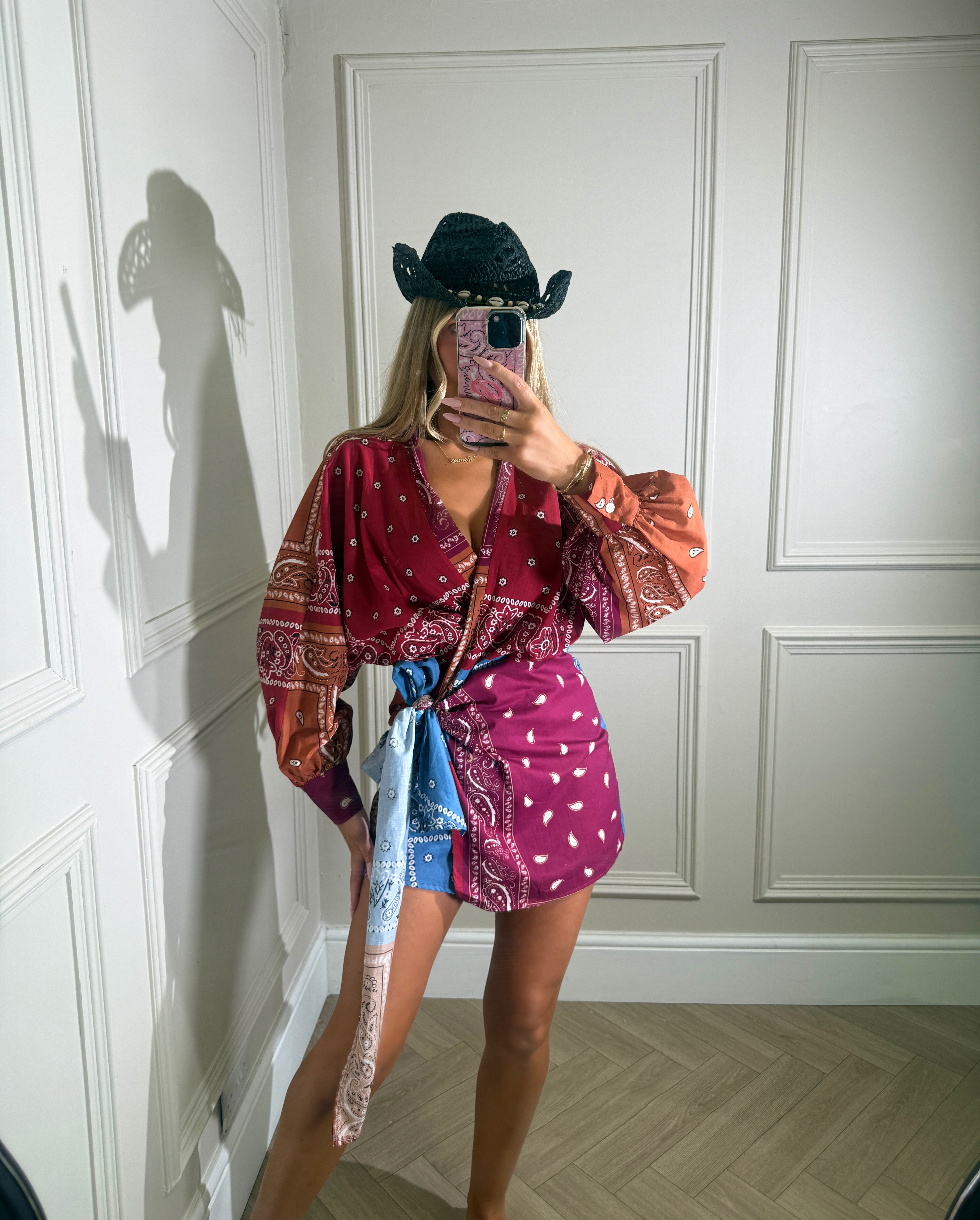Bandana dress - red