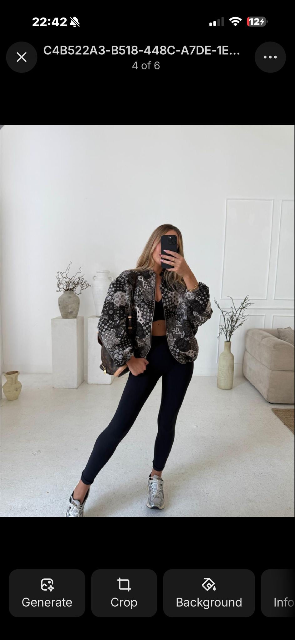 Bandana bomber jacket - black