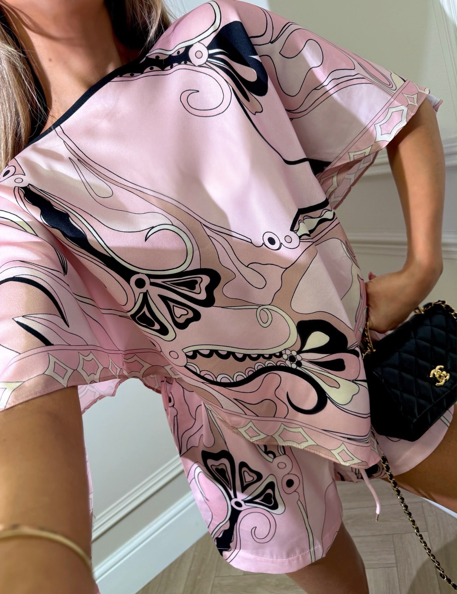 Luxury Cape co-ord - pink