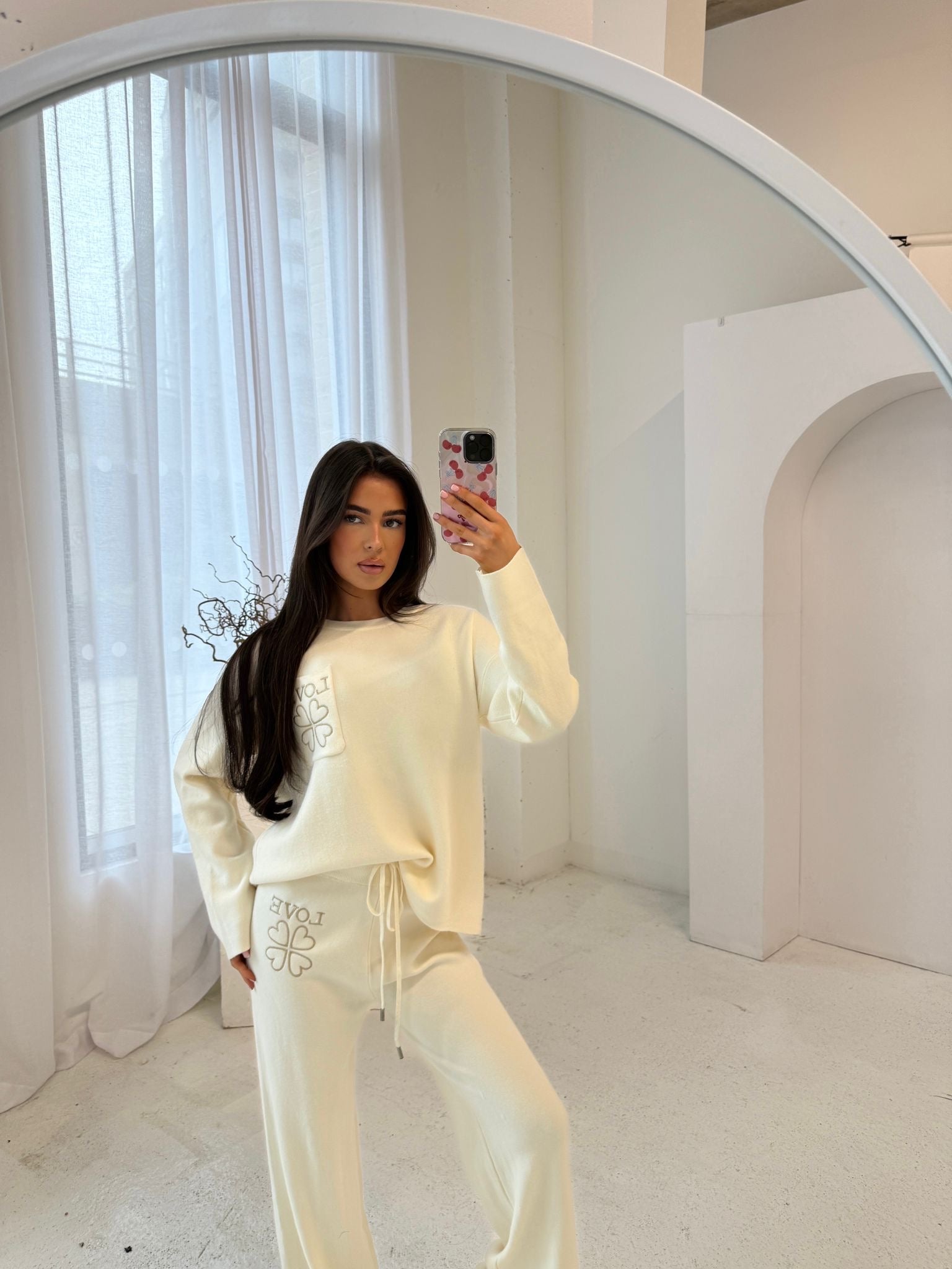 Love knit tracksuit - cream