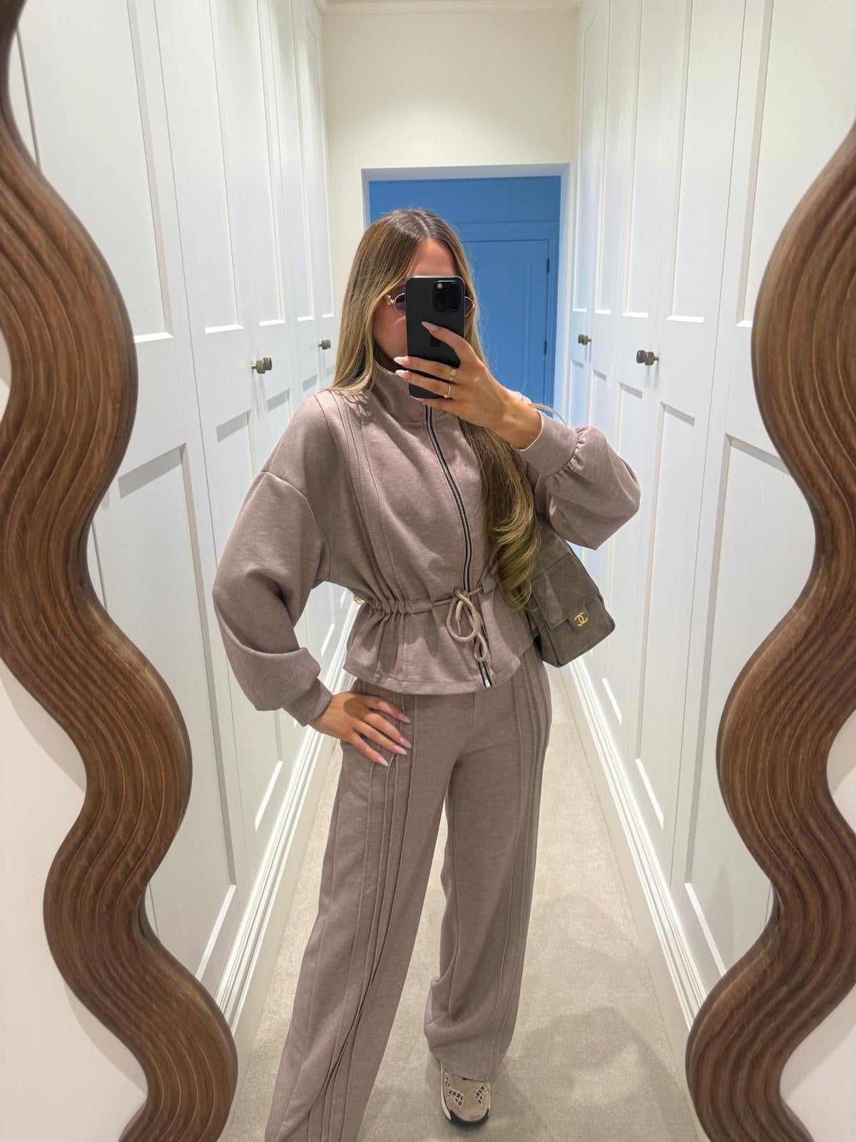 Pull in longe set - mocha
