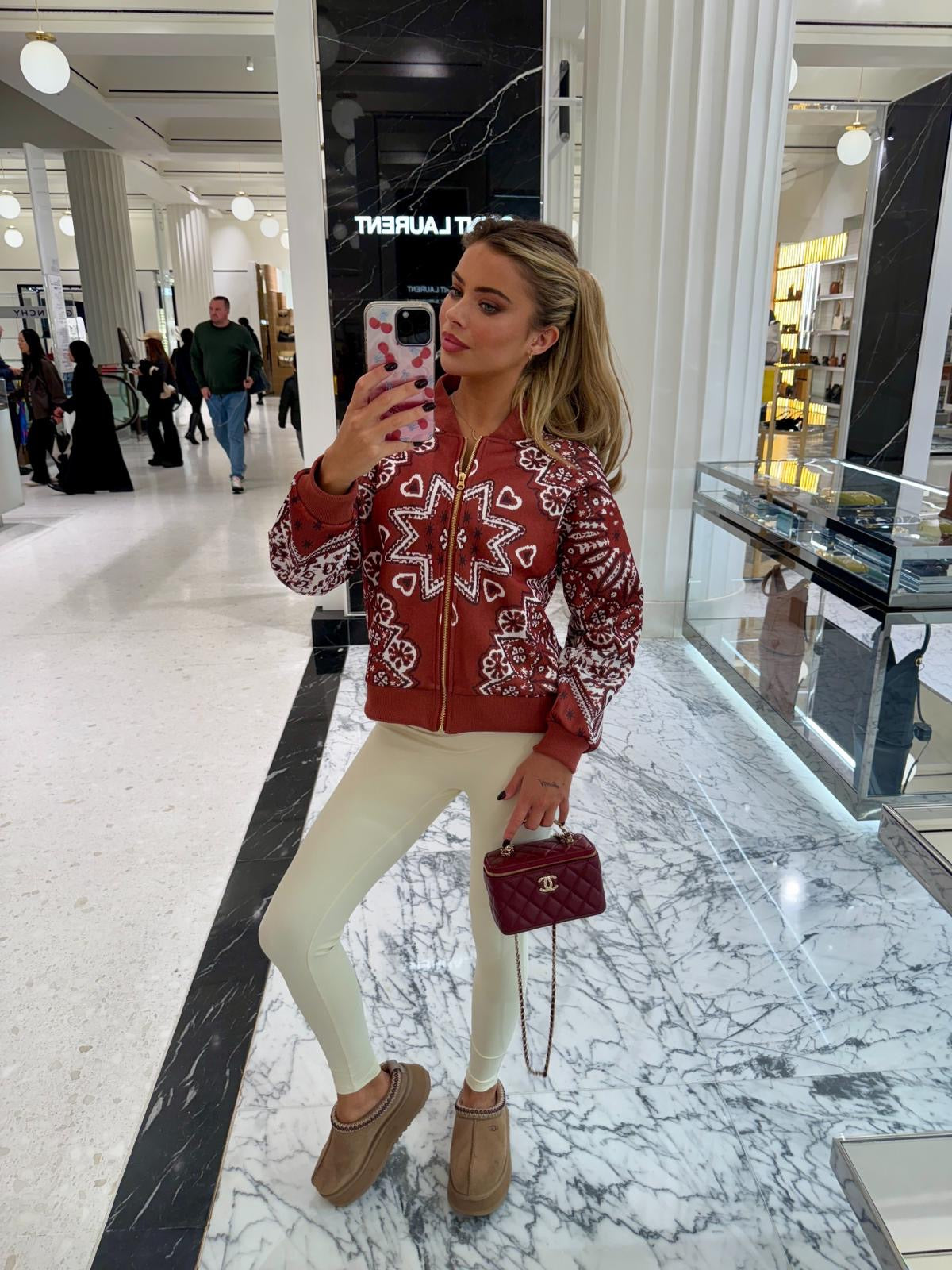 Bandana jacket - burgundy