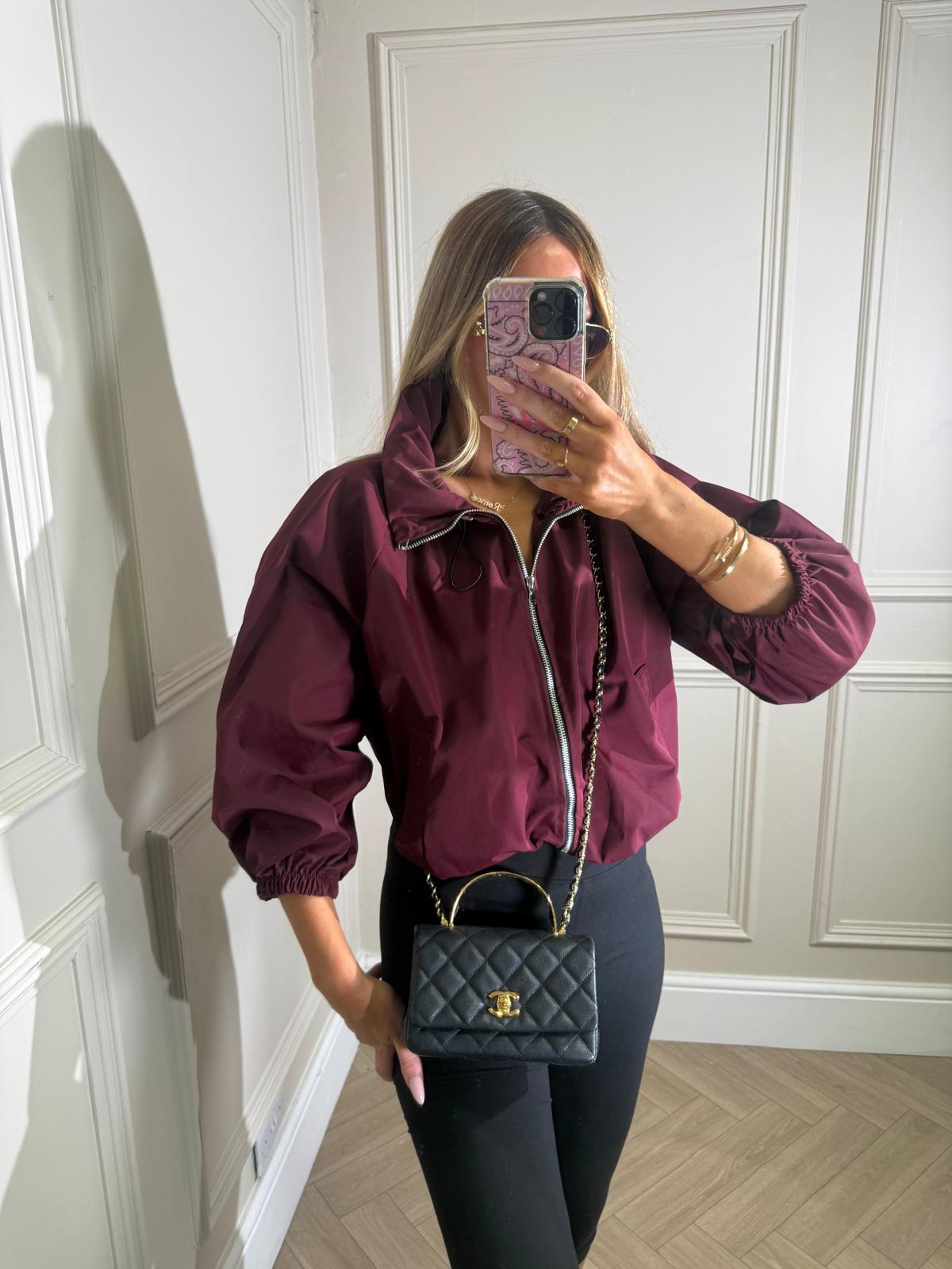 Light weight jacket - burgundy