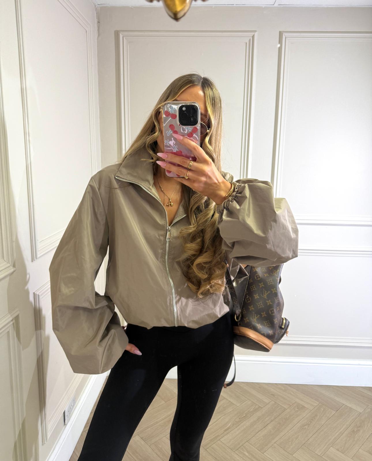 Windbreaker jacket - mocha