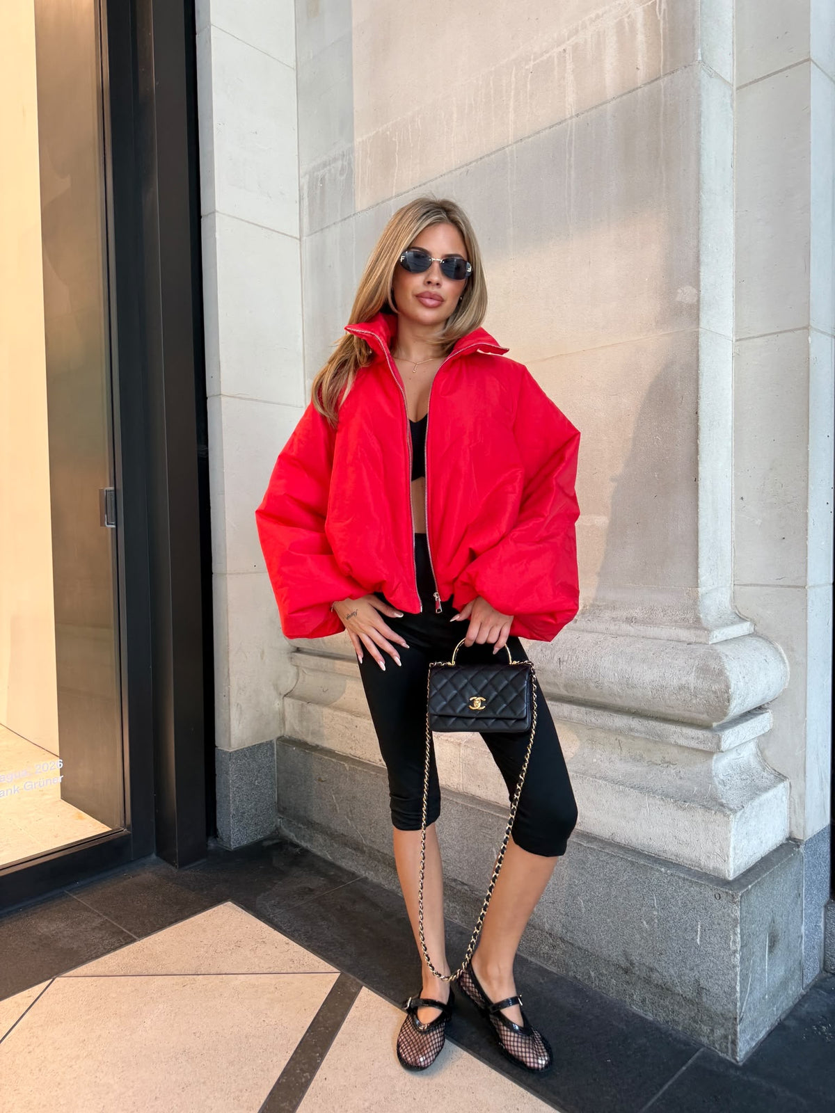 Bronte Puff Jacket - red