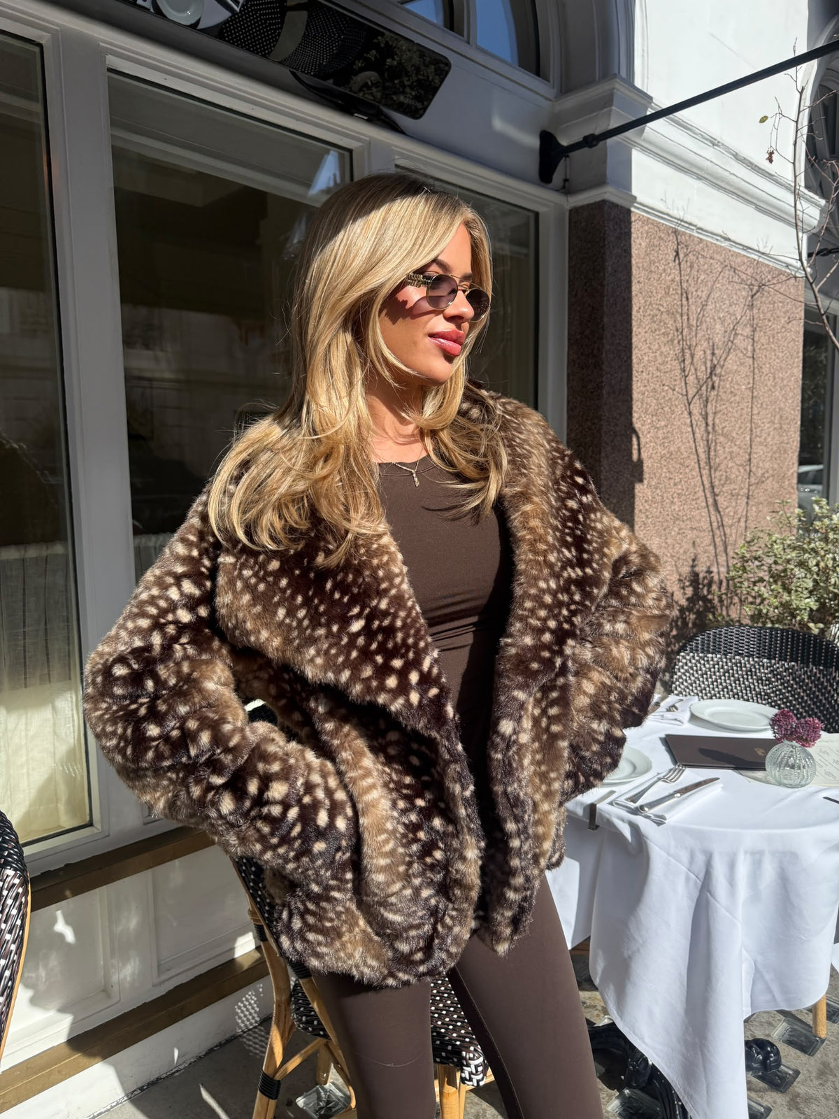 Fawn print jacket