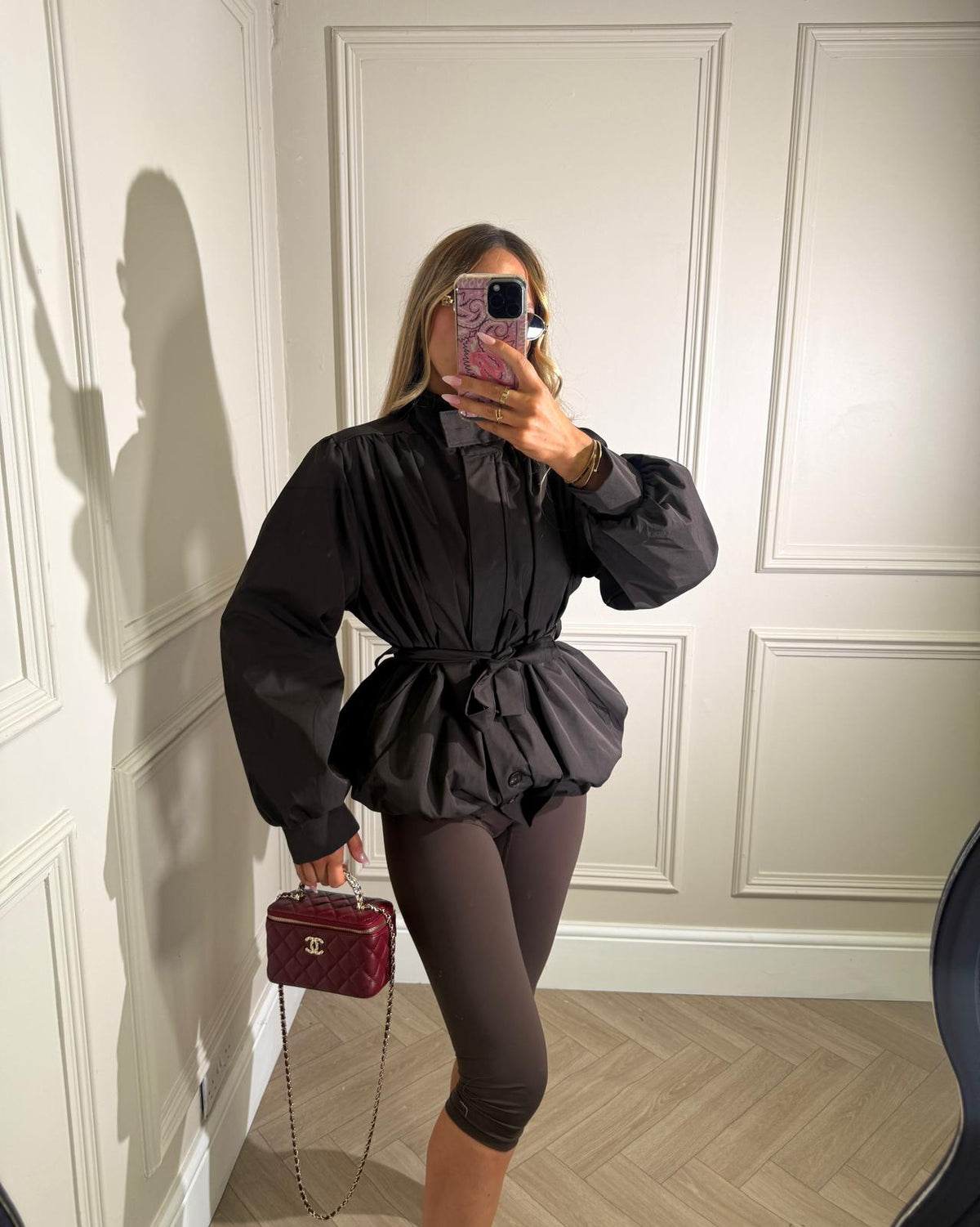 Belt trench jacket - chocolate