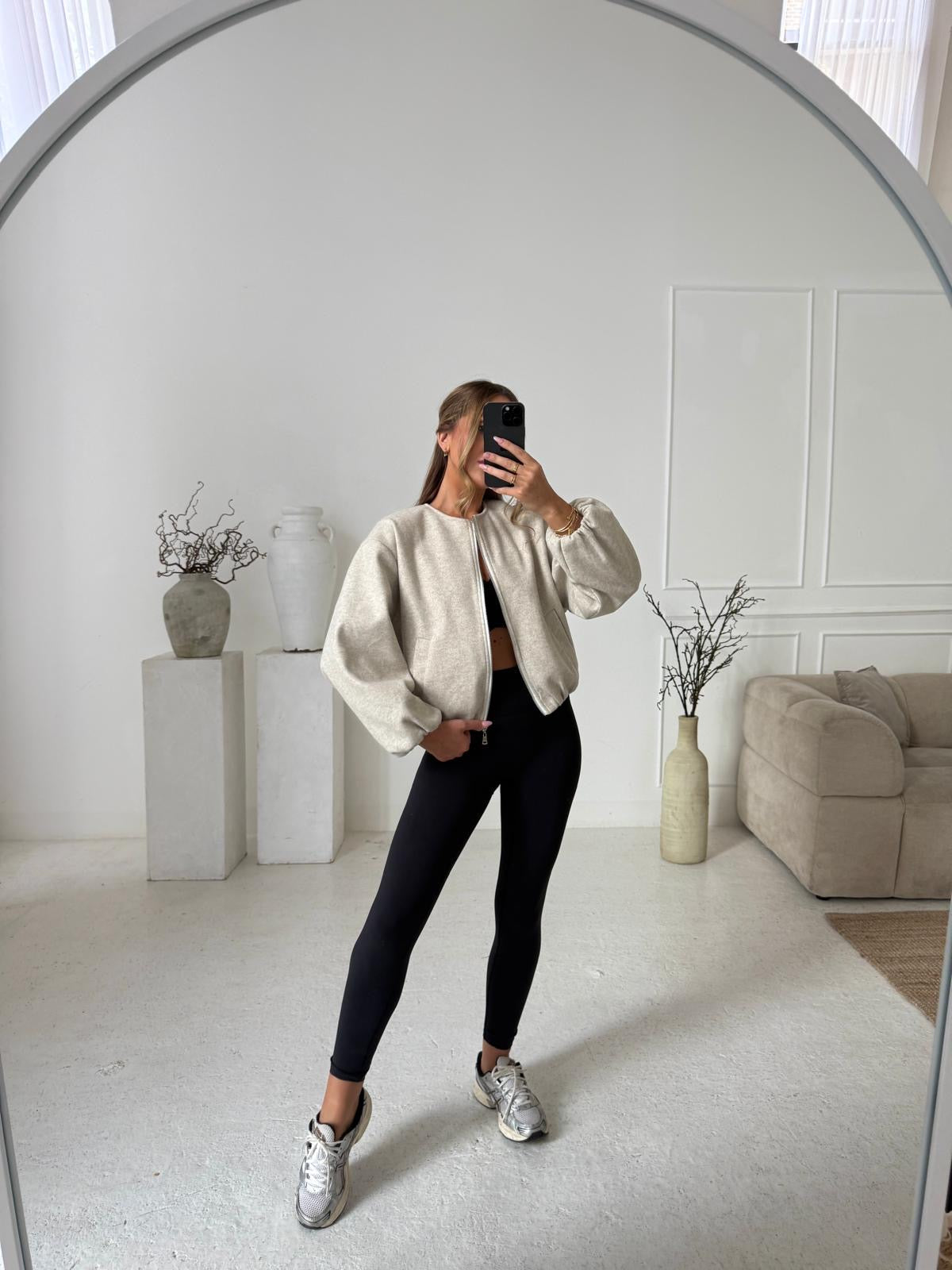 bomber jacket - oatmeal