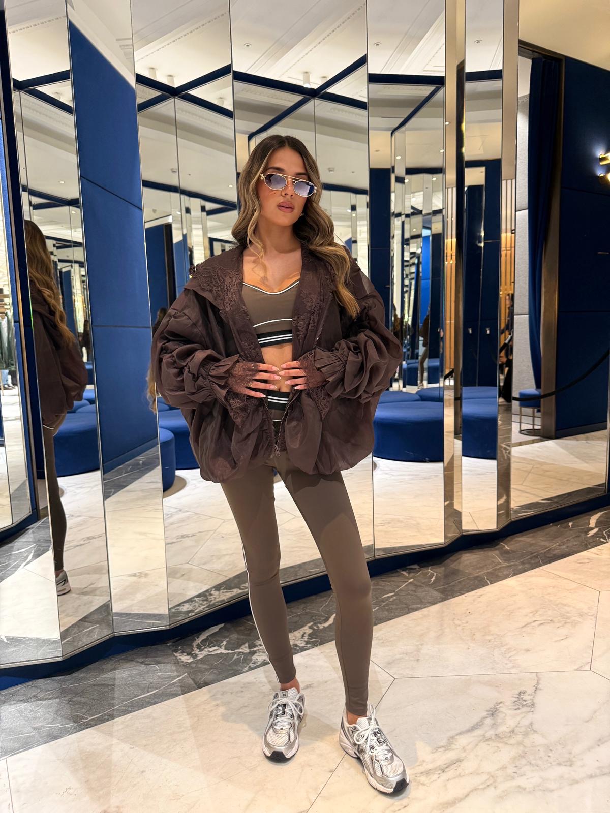 zip up jacket - brown