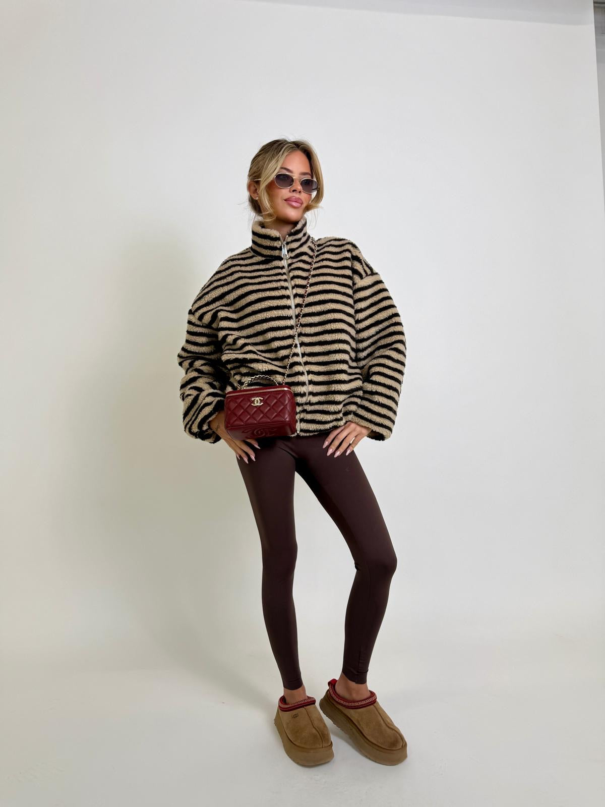 Stripe fleece - beige