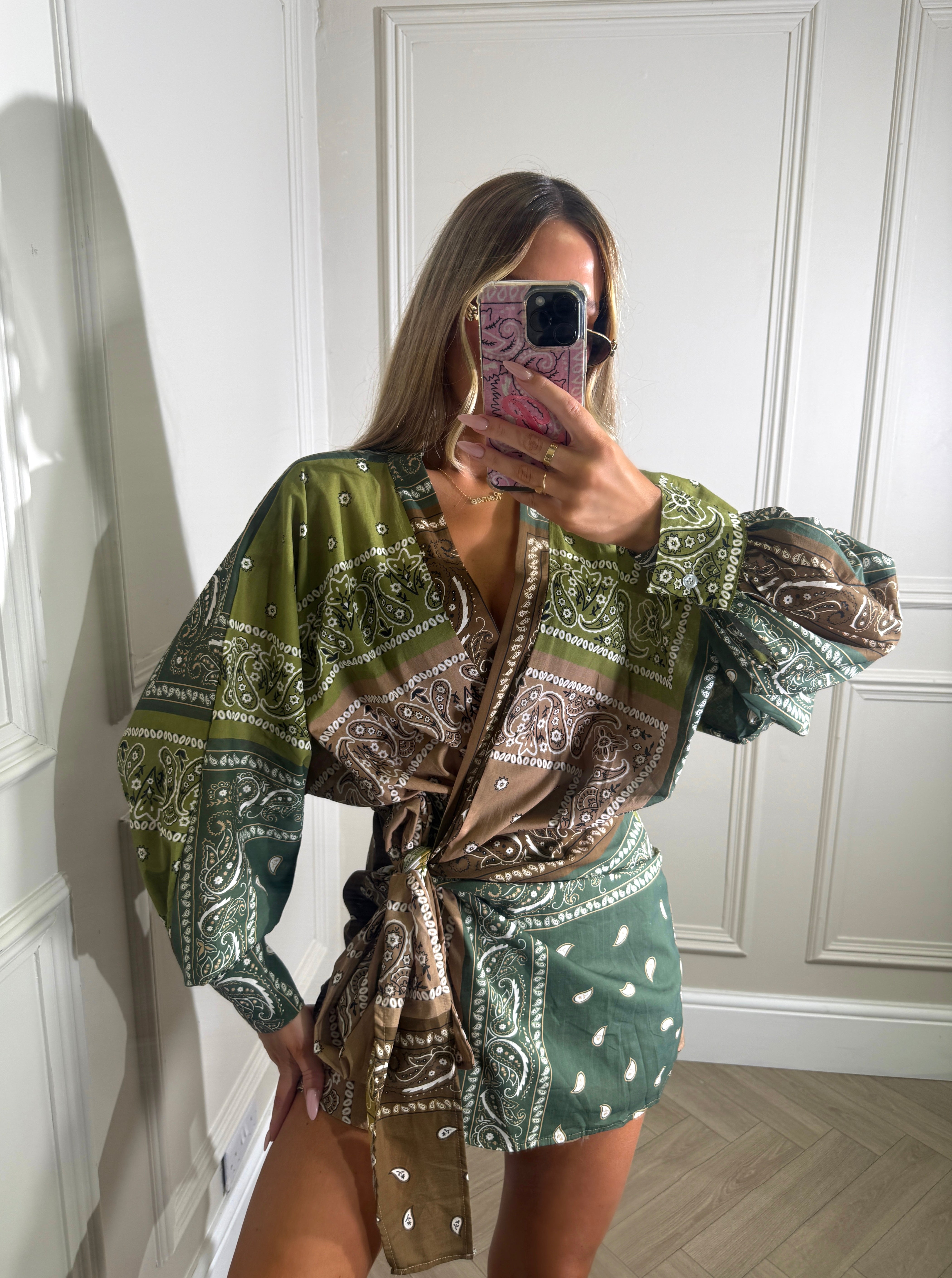Bandana dress - khaki