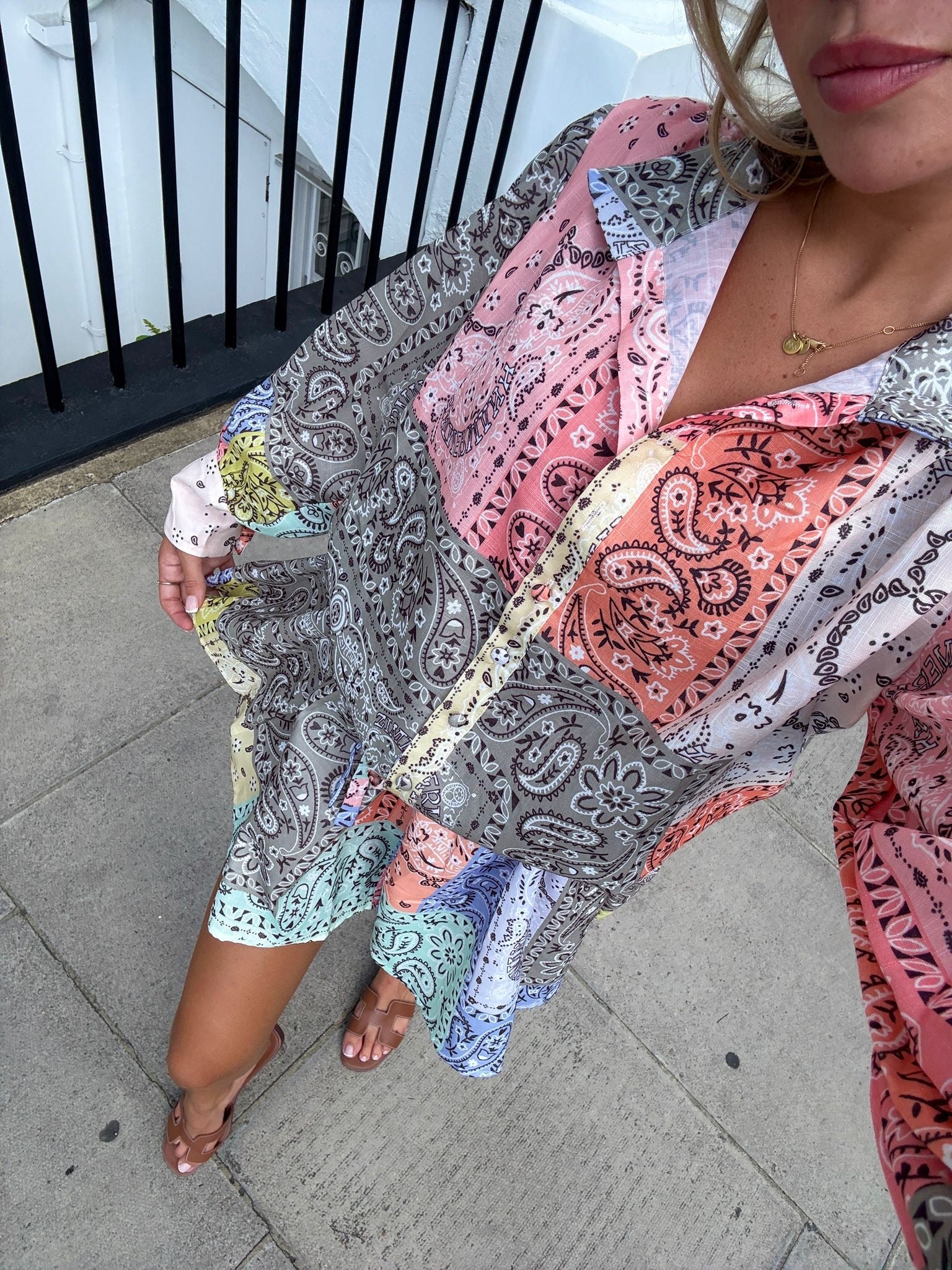 Bandana Shirt Dress