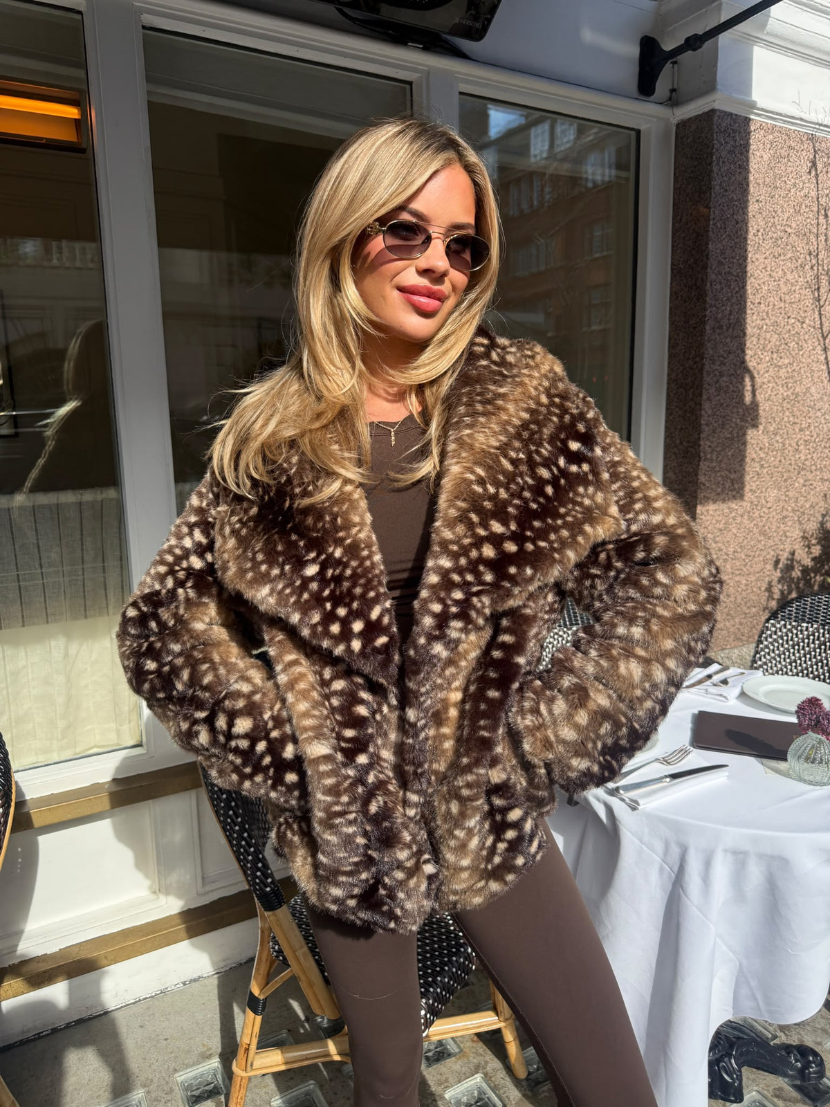 Fawn print jacket