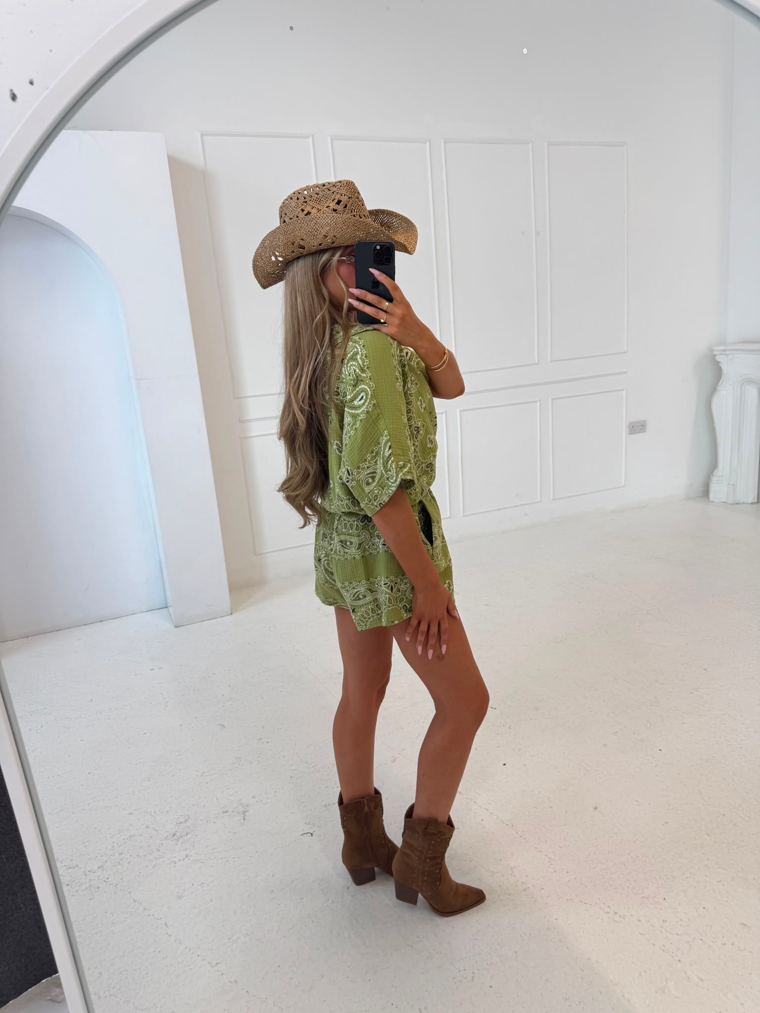 Bandana short sleeve set - green