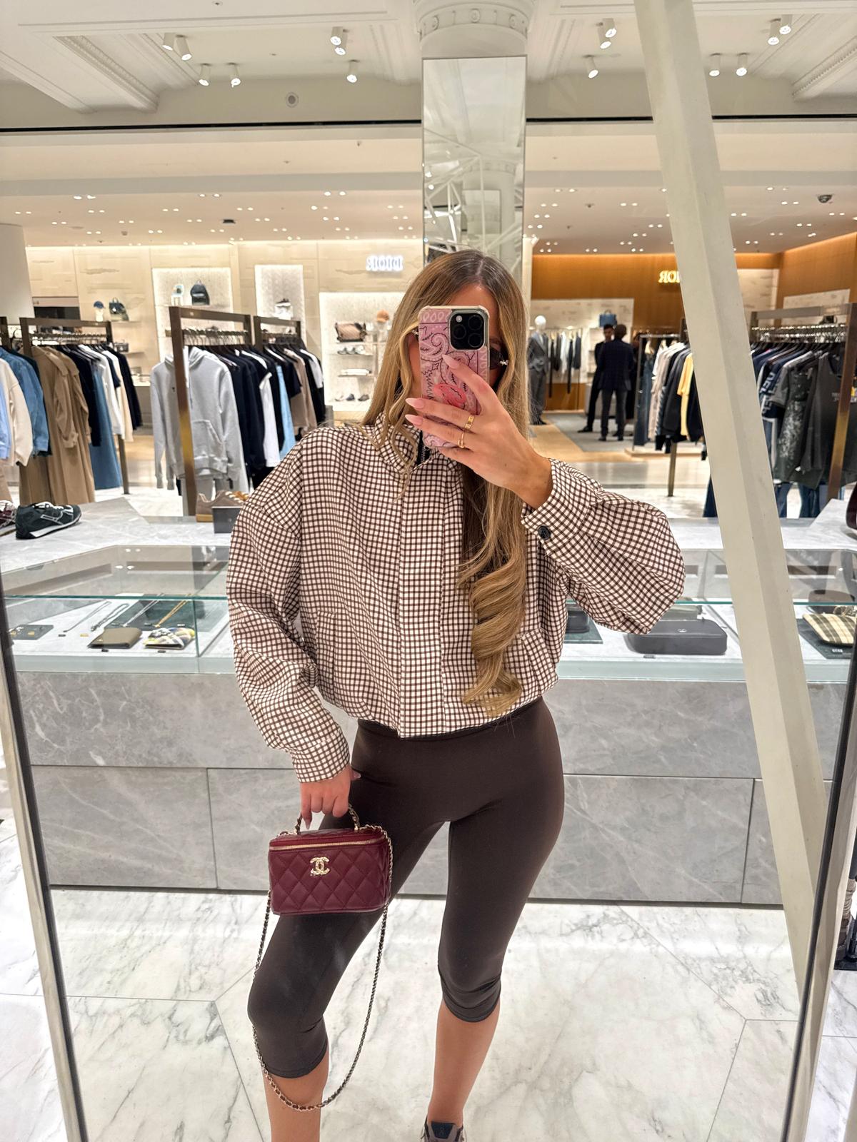 Gingham Jacket - chocolate