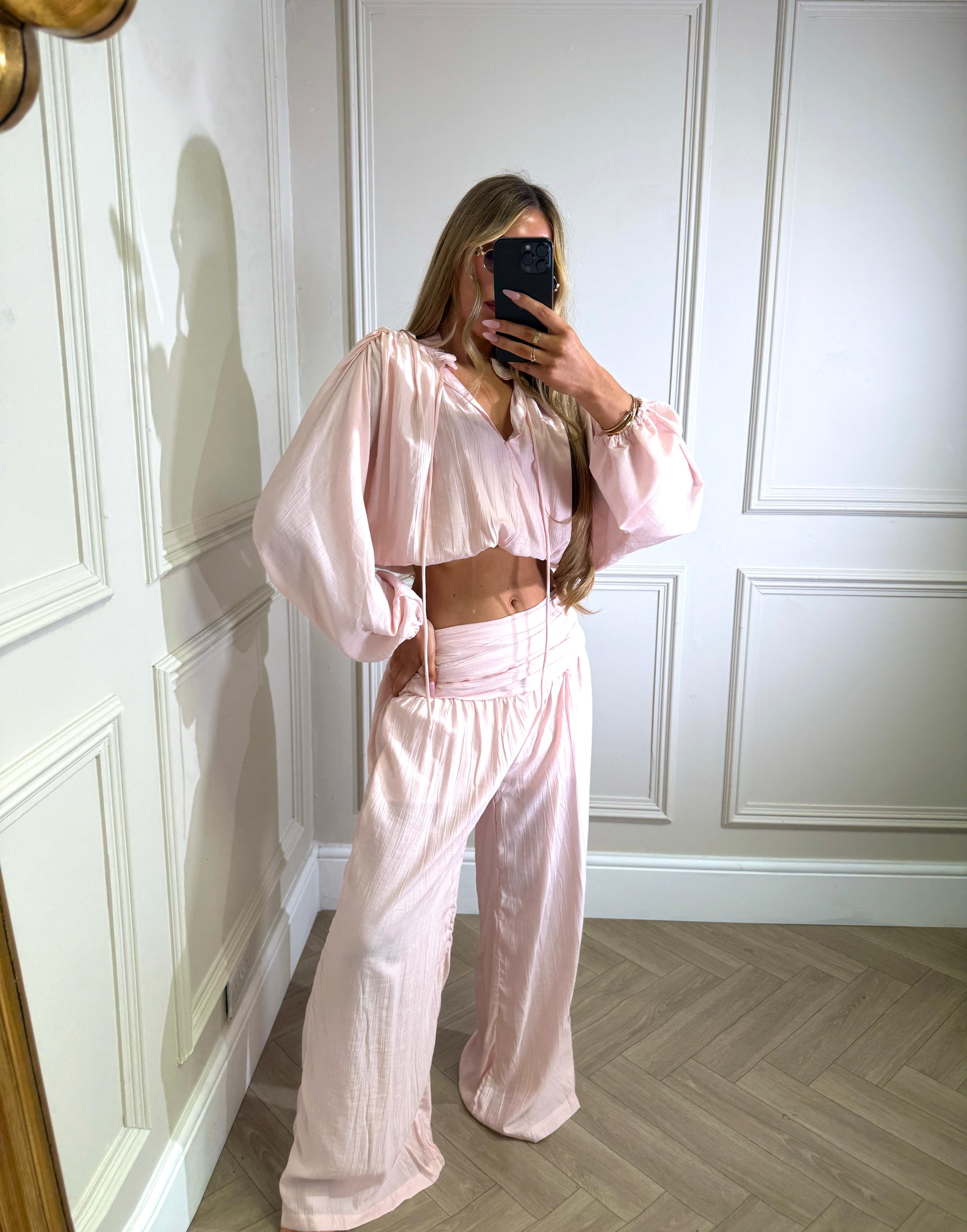 Clara linen co-ord - pink