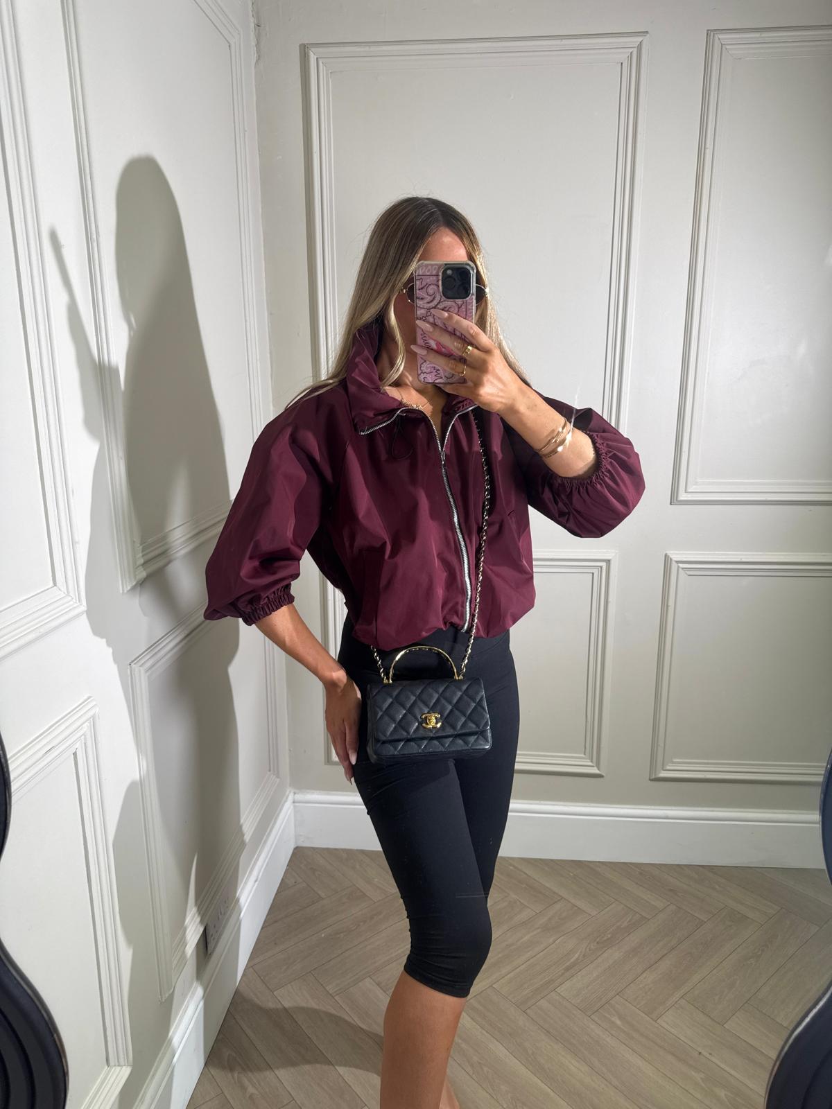 Light weight jacket - burgundy