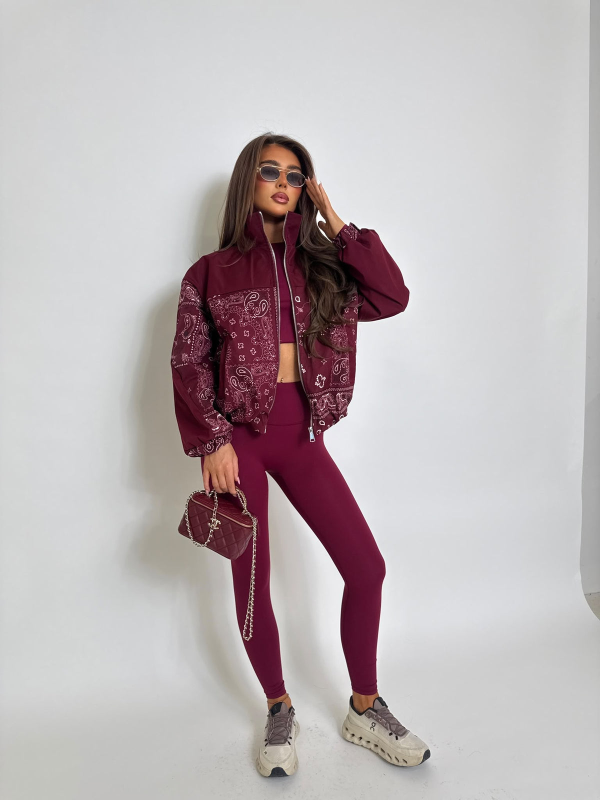Windbreaker Bandana Print - wine