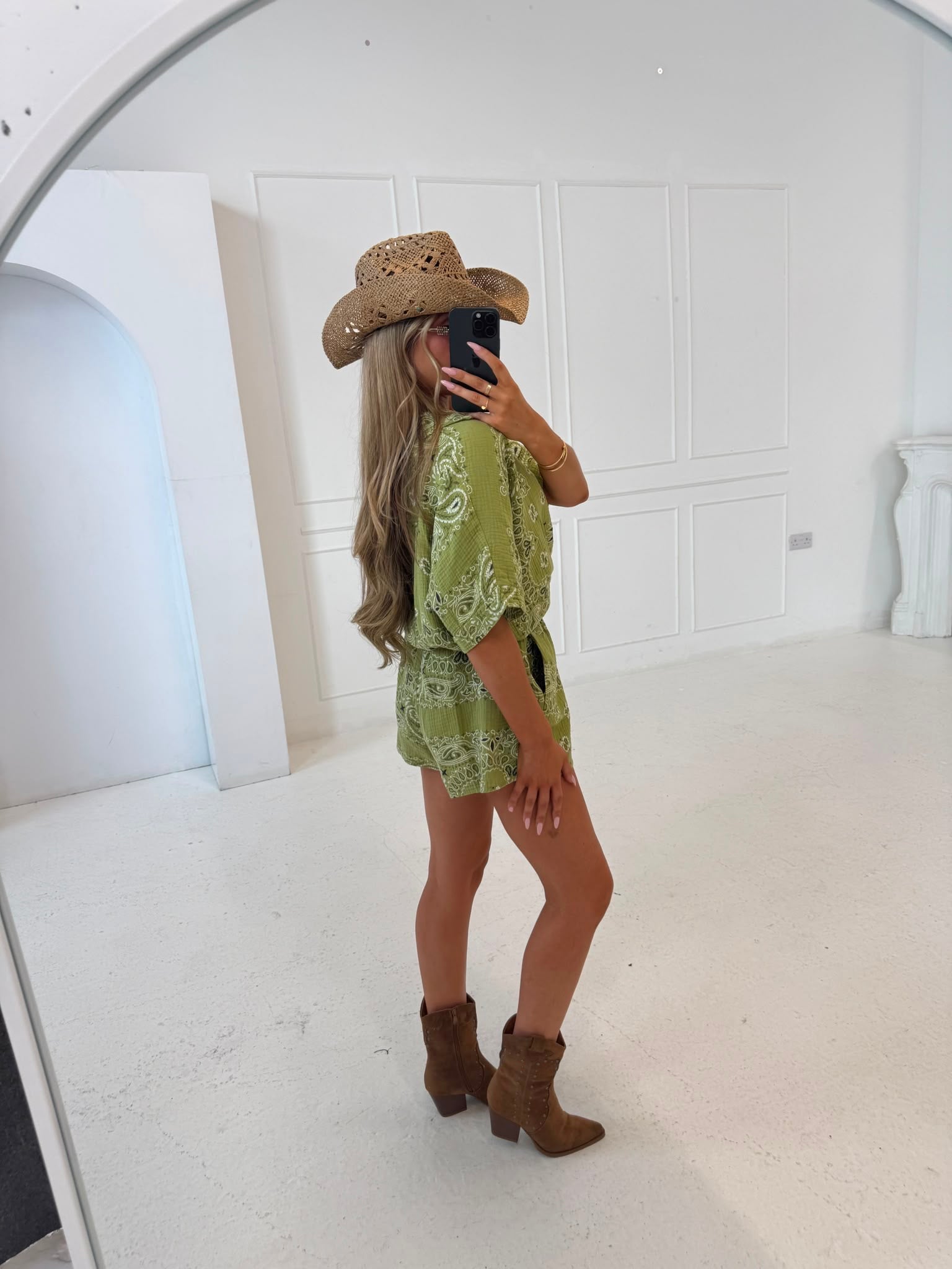 Bandana short sleeve set - green