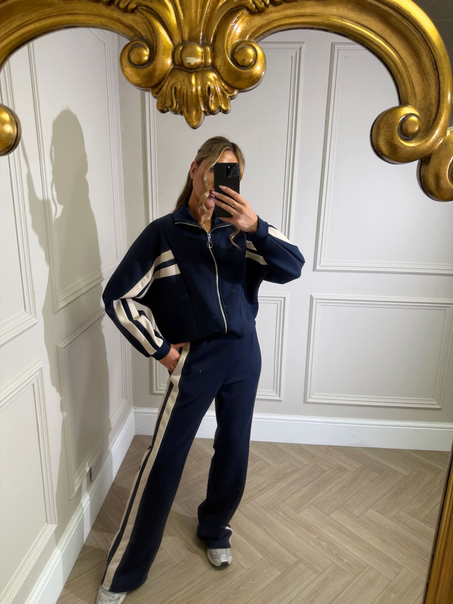 Zip panel longe set - navy